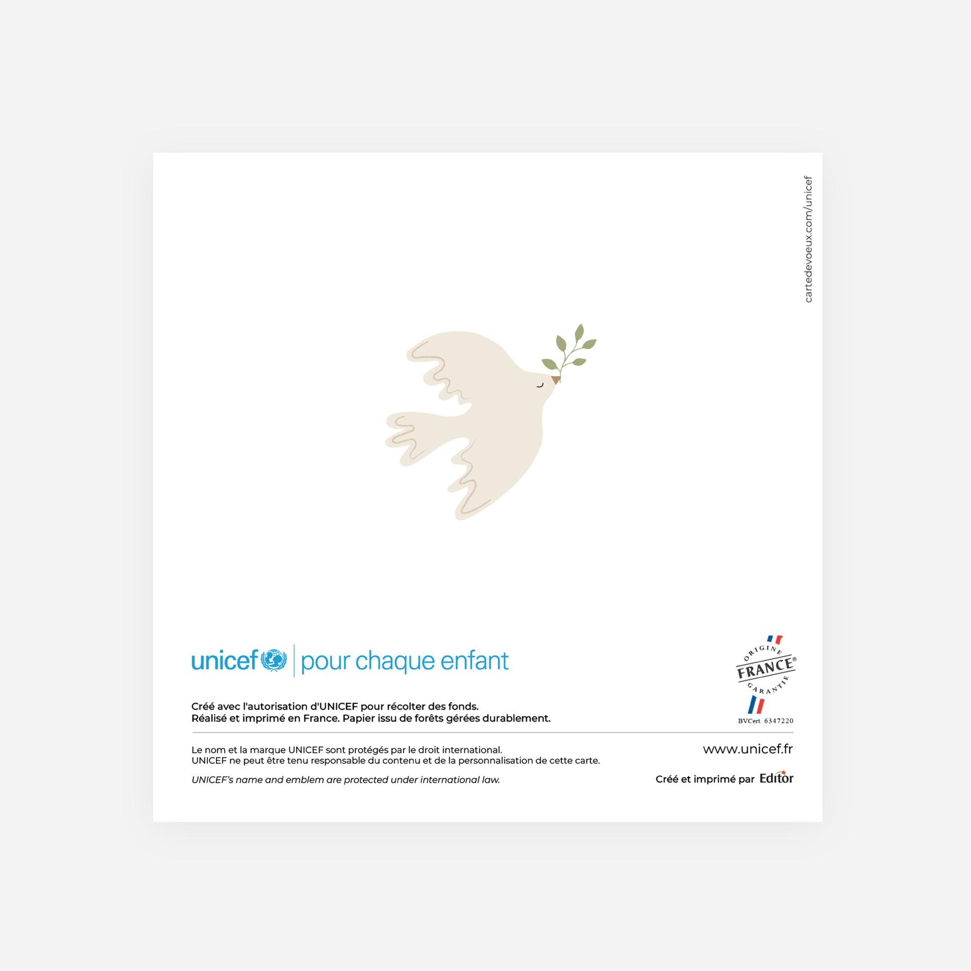 Paix et Harmonie | Vœux professionnels • Carte de voeux • Carré double photo N° 3