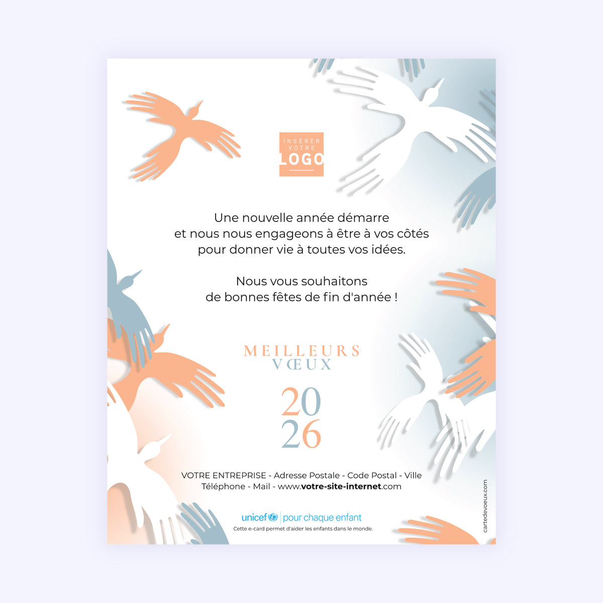 Envol solidaire | Vœux professionnels • Carte virtuelle • eCard Image photo N° 1