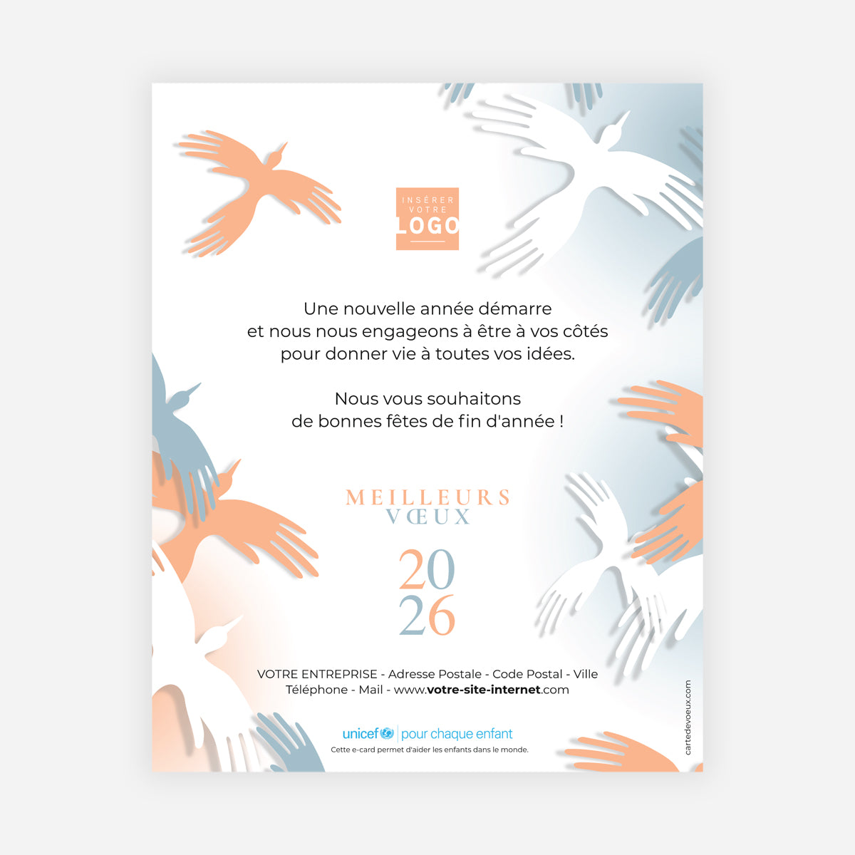Envol solidaire | Vœux professionnels • Carte virtuelle • eCard Image photo N° 1