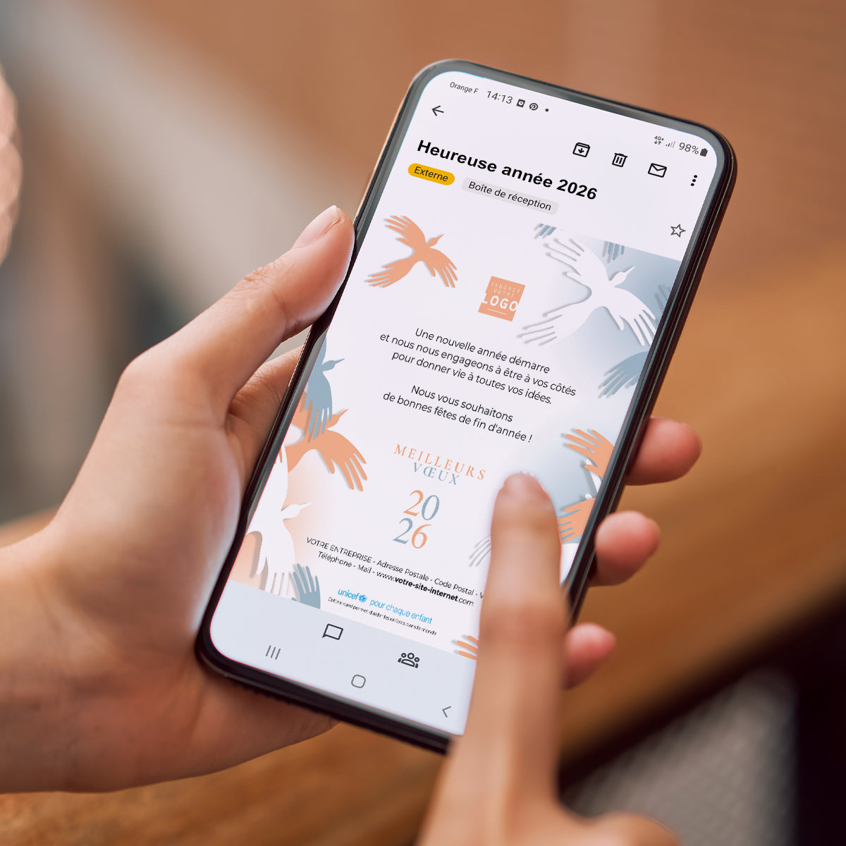 Envol solidaire | Vœux professionnels • Carte virtuelle • eCard Image photo N° 2