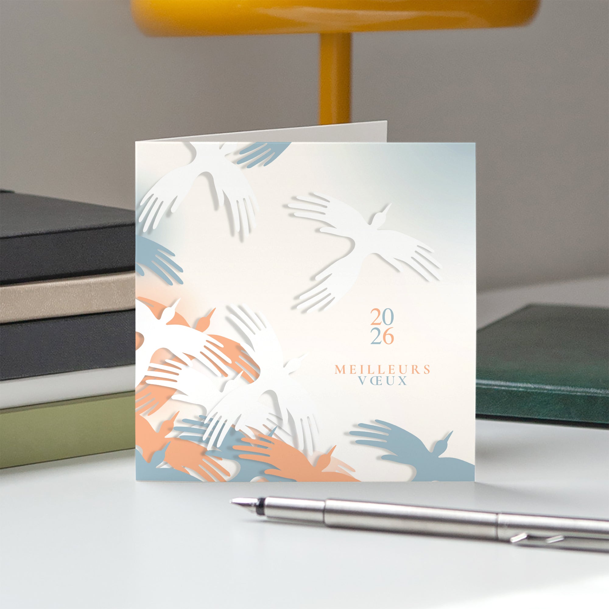 Envol solidaire | Vœux professionnels • Carte de voeux • Carré double photo N° 5