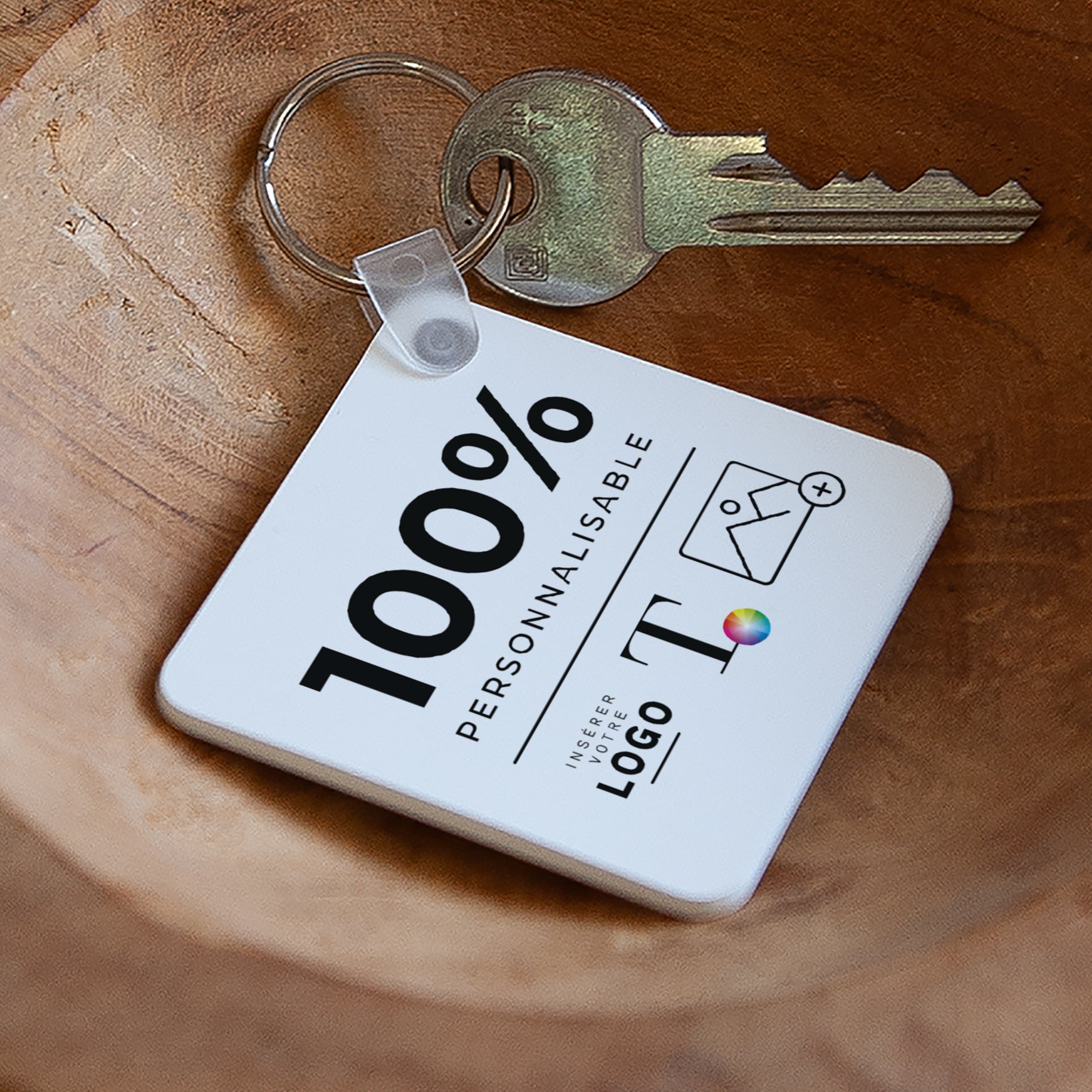 Essentiels Pro | Cadeau entreprise • Porte-clés • Carré photo N° 1