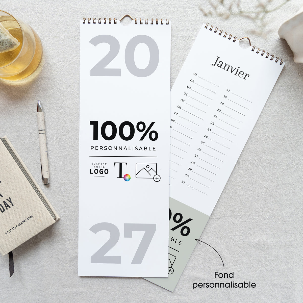 Essentiels Pro | Vœux professionnels • Calendrier professionnel • 14,8 x 42 cm photo N° 1