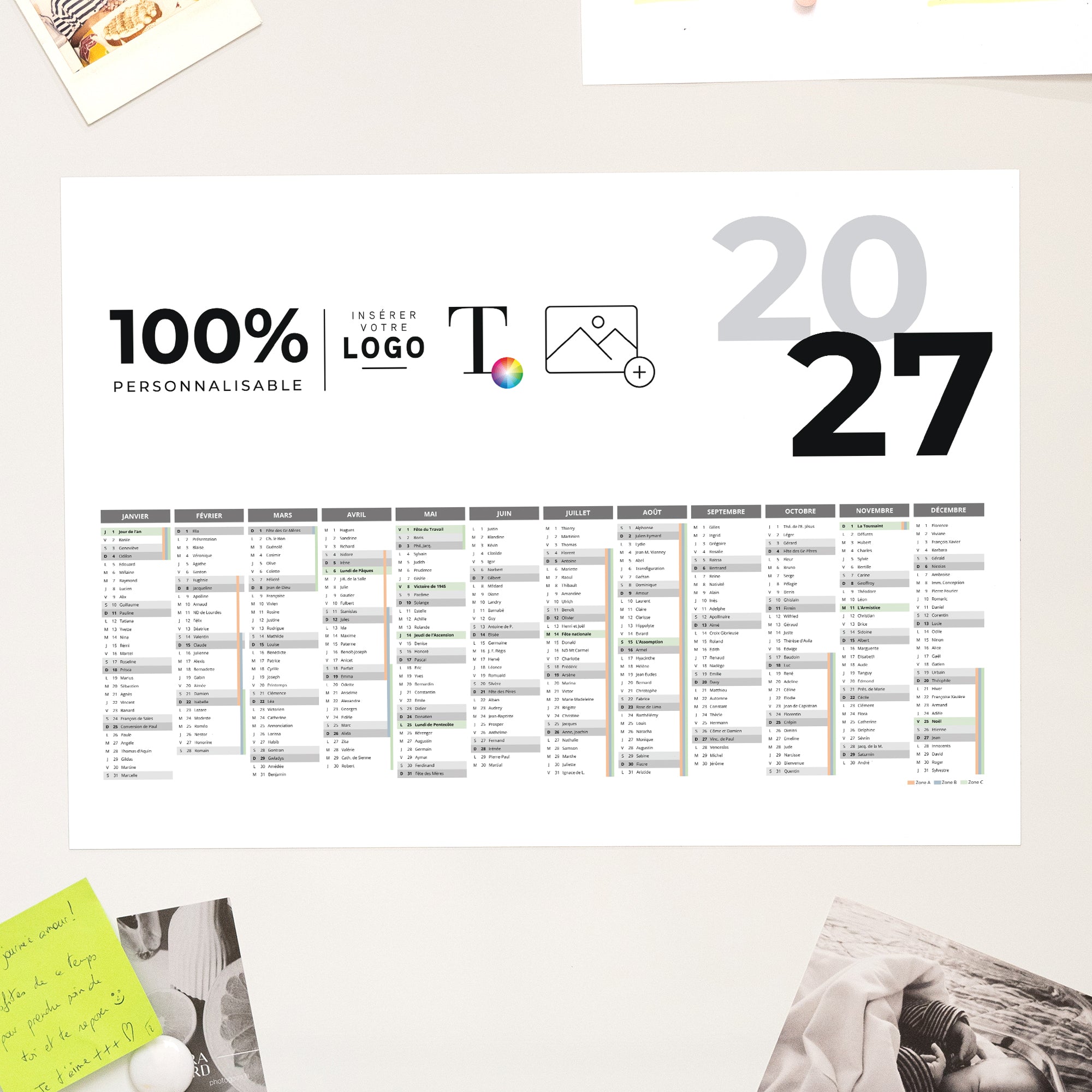 Essentiels Pro | Vœux professionnels • Calendrier professionnel • A3 Paysage photo N° 1