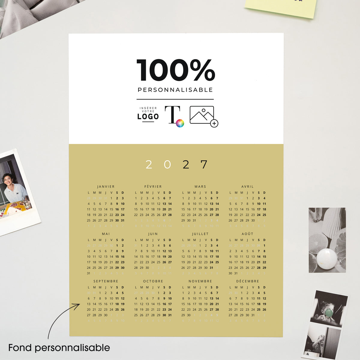 Essentiels Pro | Vœux professionnels • Calendrier professionnel • A3 Portrait photo N° 1