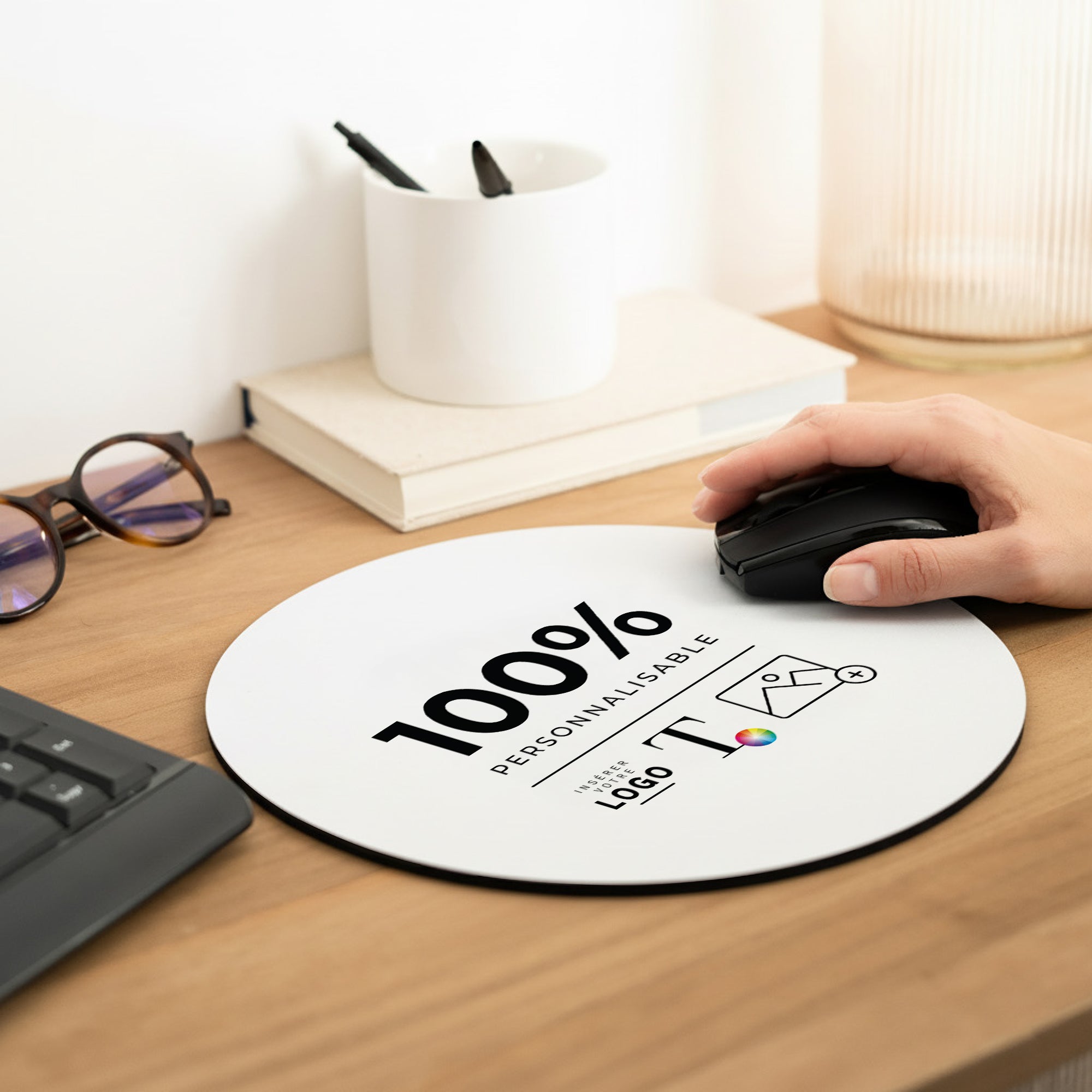 Essentiels Pro | Cadeau entreprise • Tapis de souris • Ø 20 cm photo N° 2
