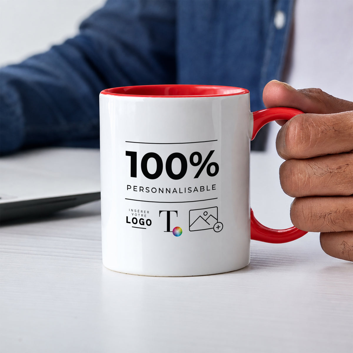 Essentiels Pro | Cadeau entreprise • Mug • Rouge photo N° 2