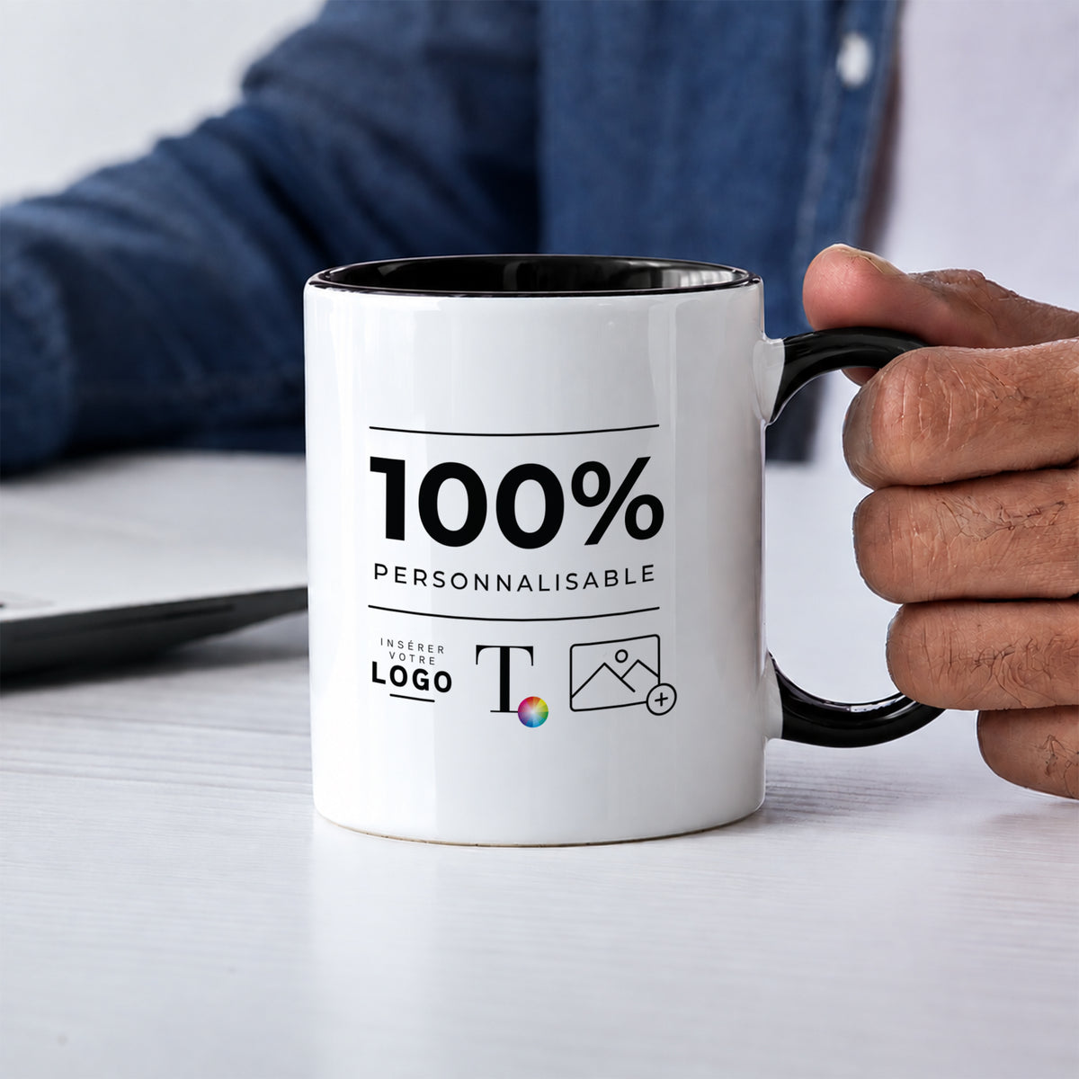 Essentiels Pro | Cadeau entreprise • Mug • Noir photo N° 2