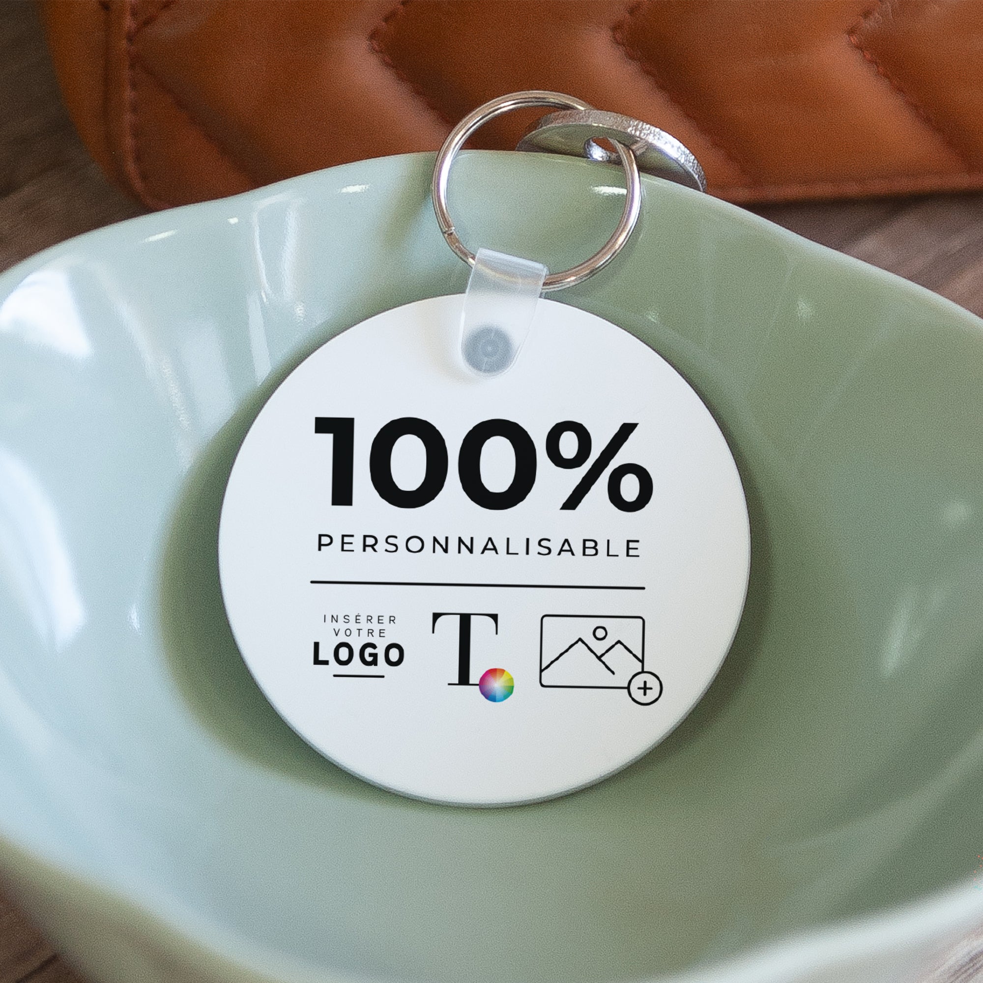 Essentiels Pro | Cadeau entreprise • Porte-clés • Rond photo N° 1