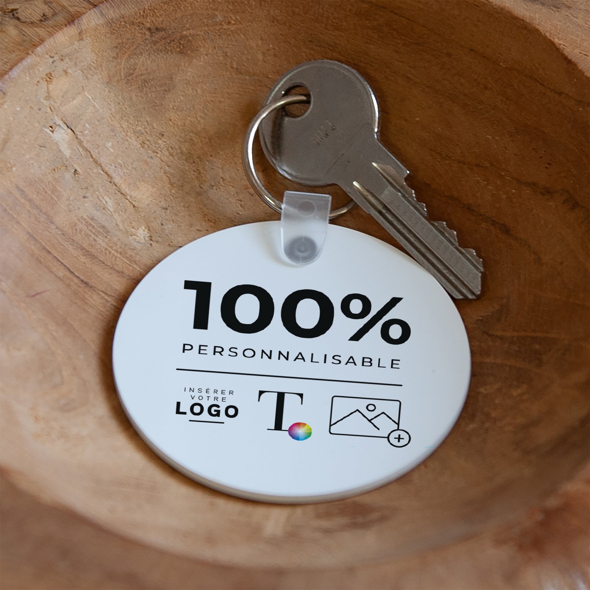 Essentiels Pro | Vœux professionnels • Porte-clés • Rond photo N° 2