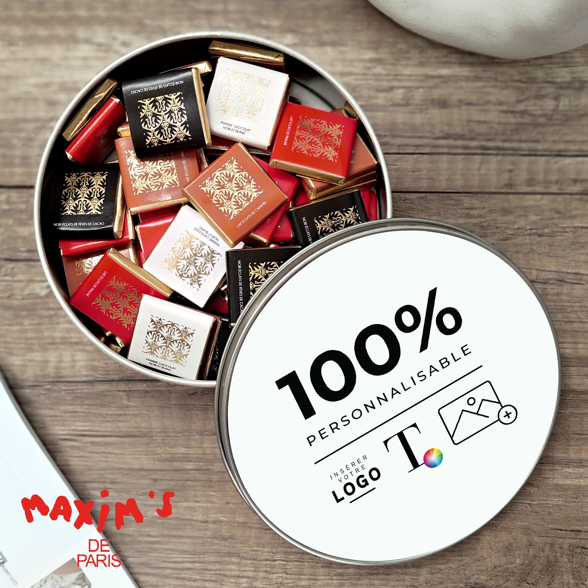 Essentiels Pro | Cadeau entreprise • Boite métallique • Ronde photo N° 1