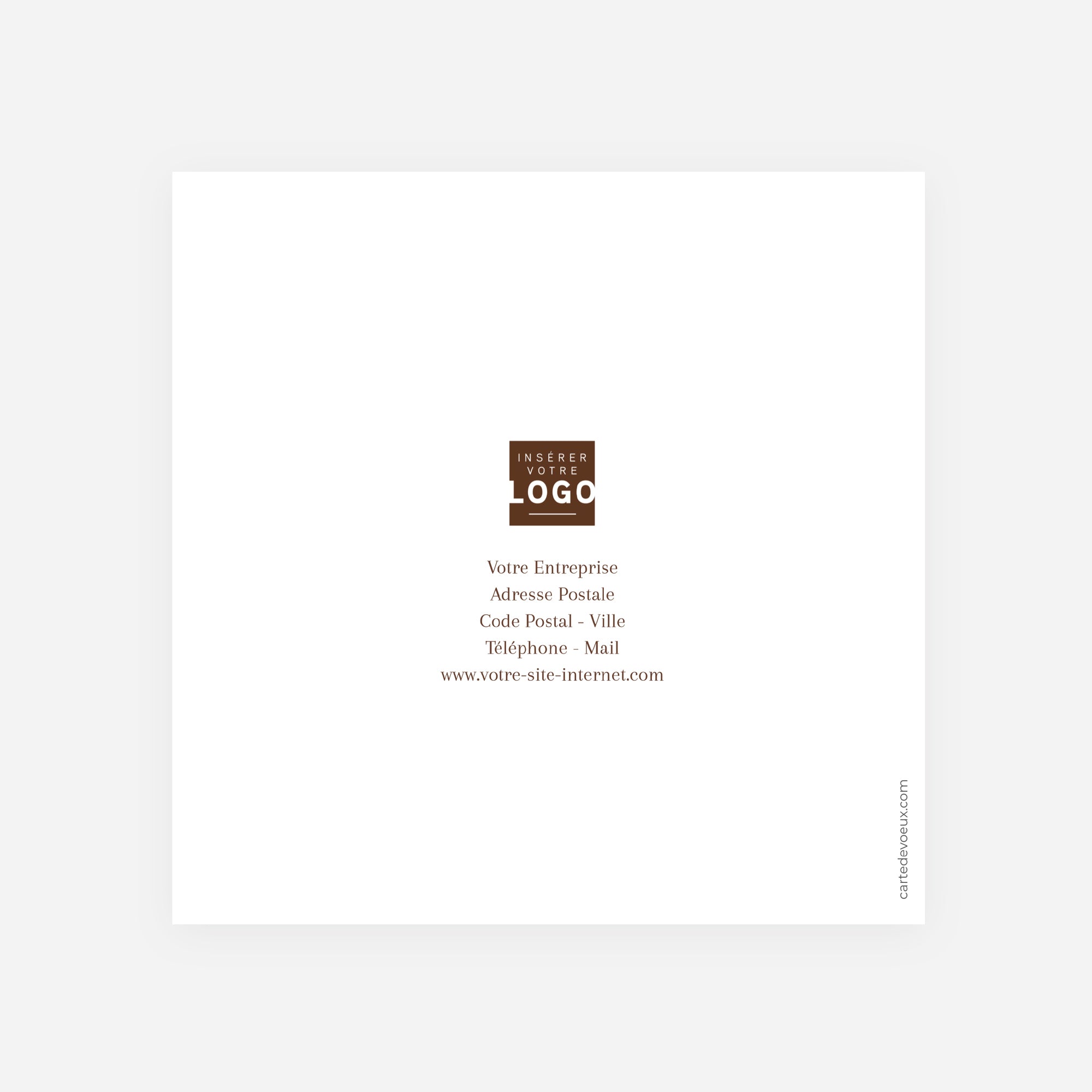 Prestige Doré | Vœux professionnels • Carte de voeux dorure • Carré double photo N° 3