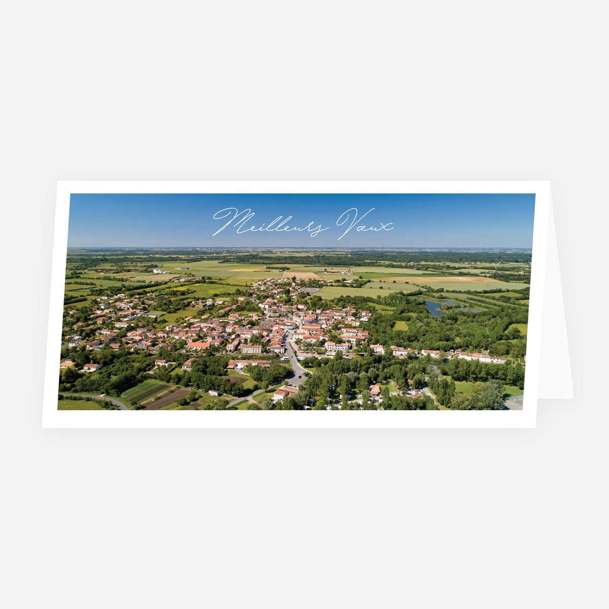 À l’image de notre ville | Vœux professionnels • Carte de voeux • Rectangle double photo N° 1