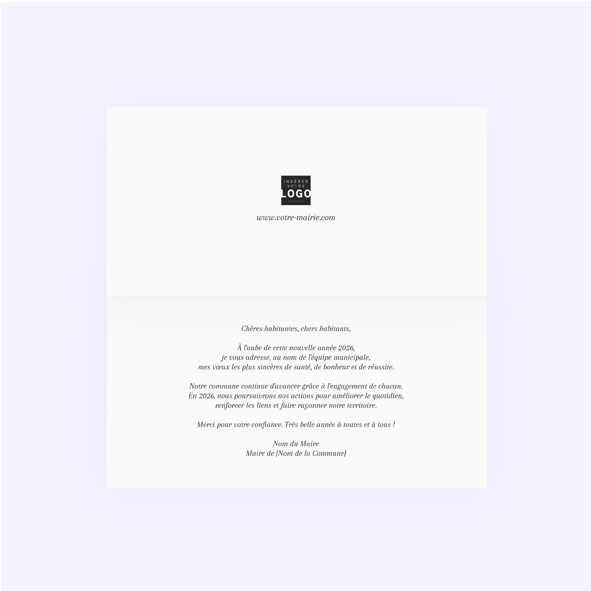 À l’image de notre ville | Vœux professionnels • Carte de voeux • Rectangle double photo N° 2