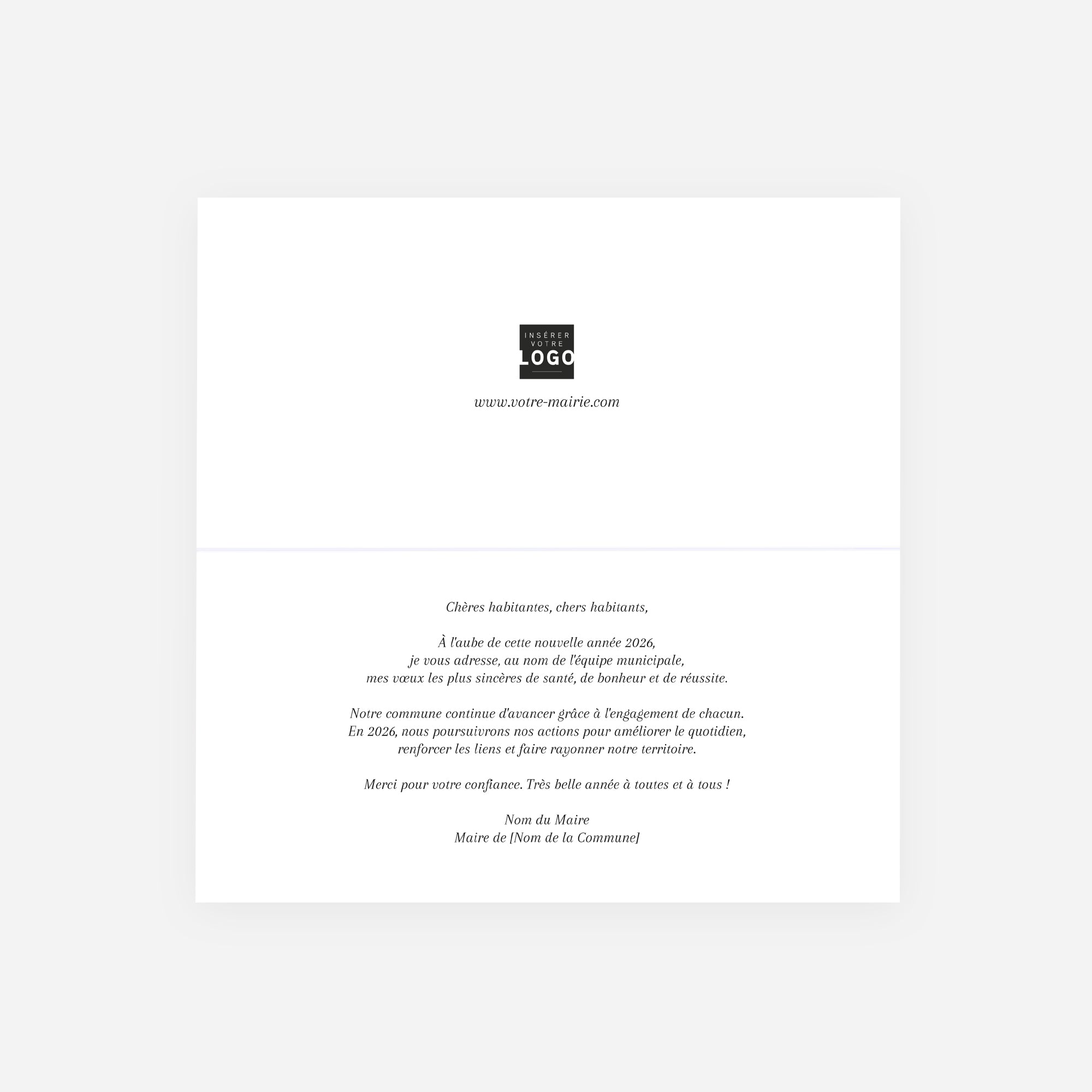 À l’image de notre ville | Vœux professionnels • Carte de voeux • Rectangle double photo N° 2