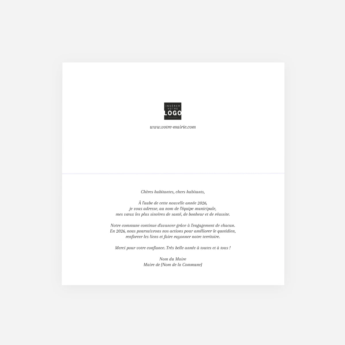 À l’image de notre ville | Vœux professionnels • Carte de voeux • Rectangle double photo N° 2