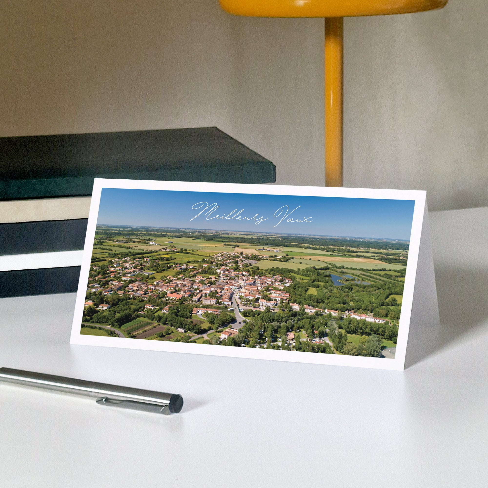À l’image de notre ville | Vœux professionnels • Carte de voeux • Rectangle double photo N° 5