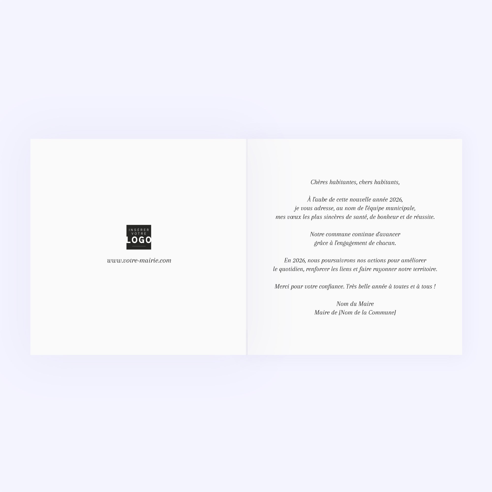 À l’image de notre ville | Vœux professionnels • Carte de voeux • Carré double photo N° 2