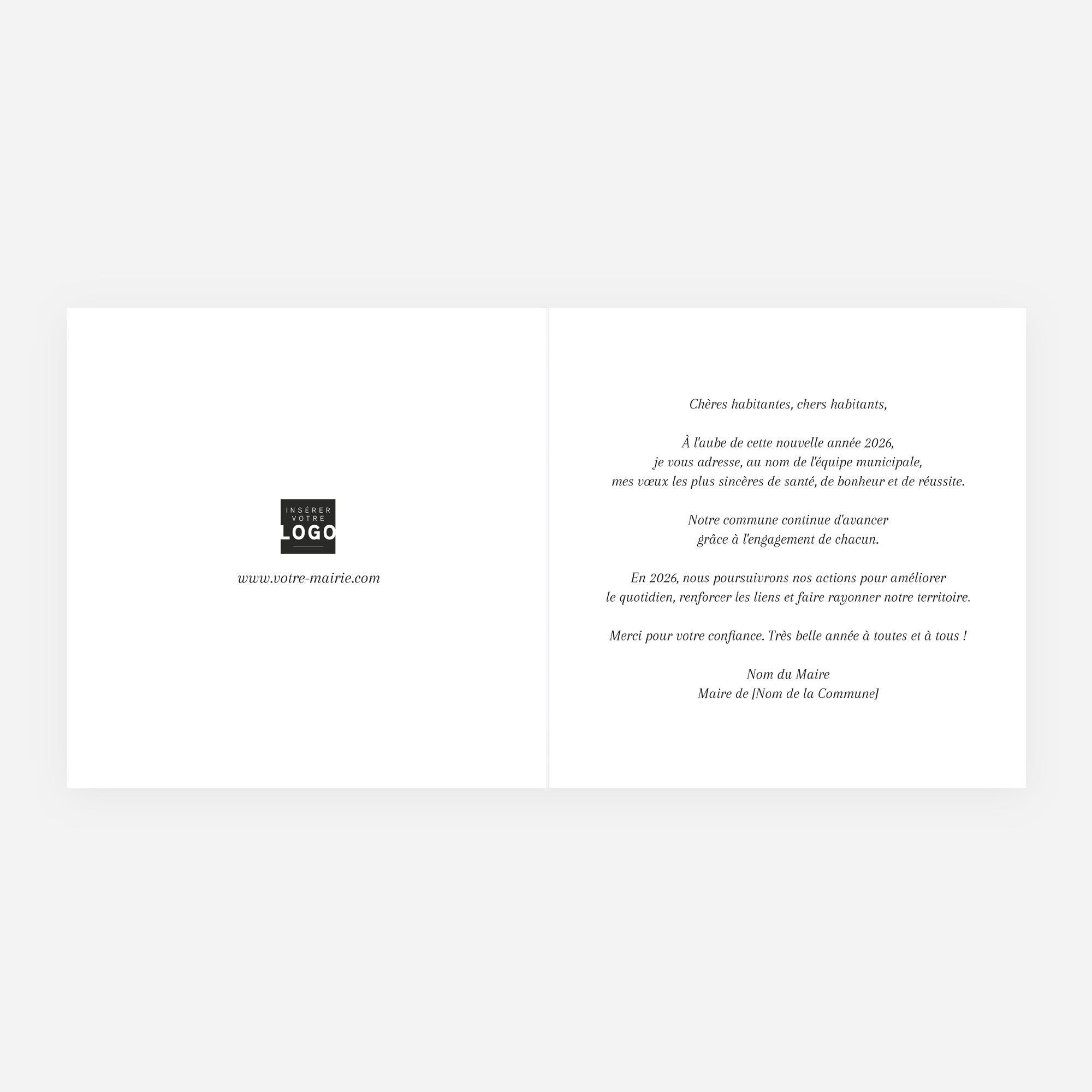À l’image de notre ville | Vœux professionnels • Carte de voeux • Carré double photo N° 2