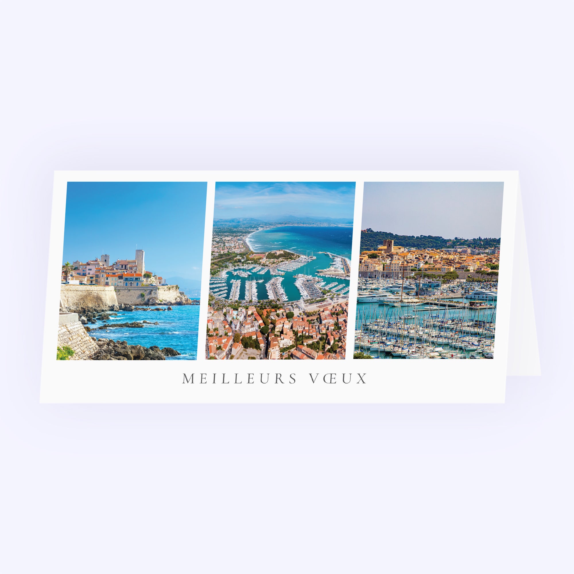 Unis par notre ville | Vœux professionnels • Carte de voeux • Rectangle double photo N° 1