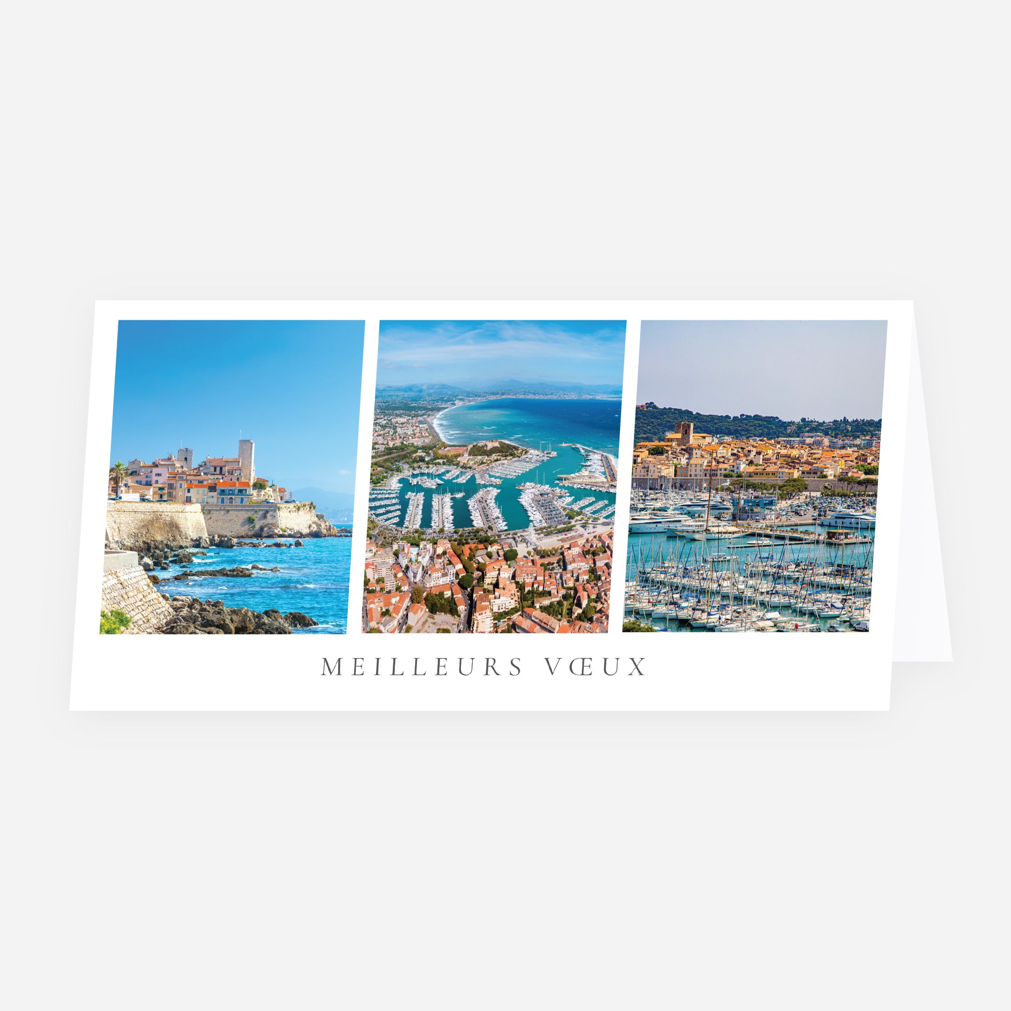 Unis par notre ville | Vœux professionnels • Carte de voeux • Rectangle double photo N° 1