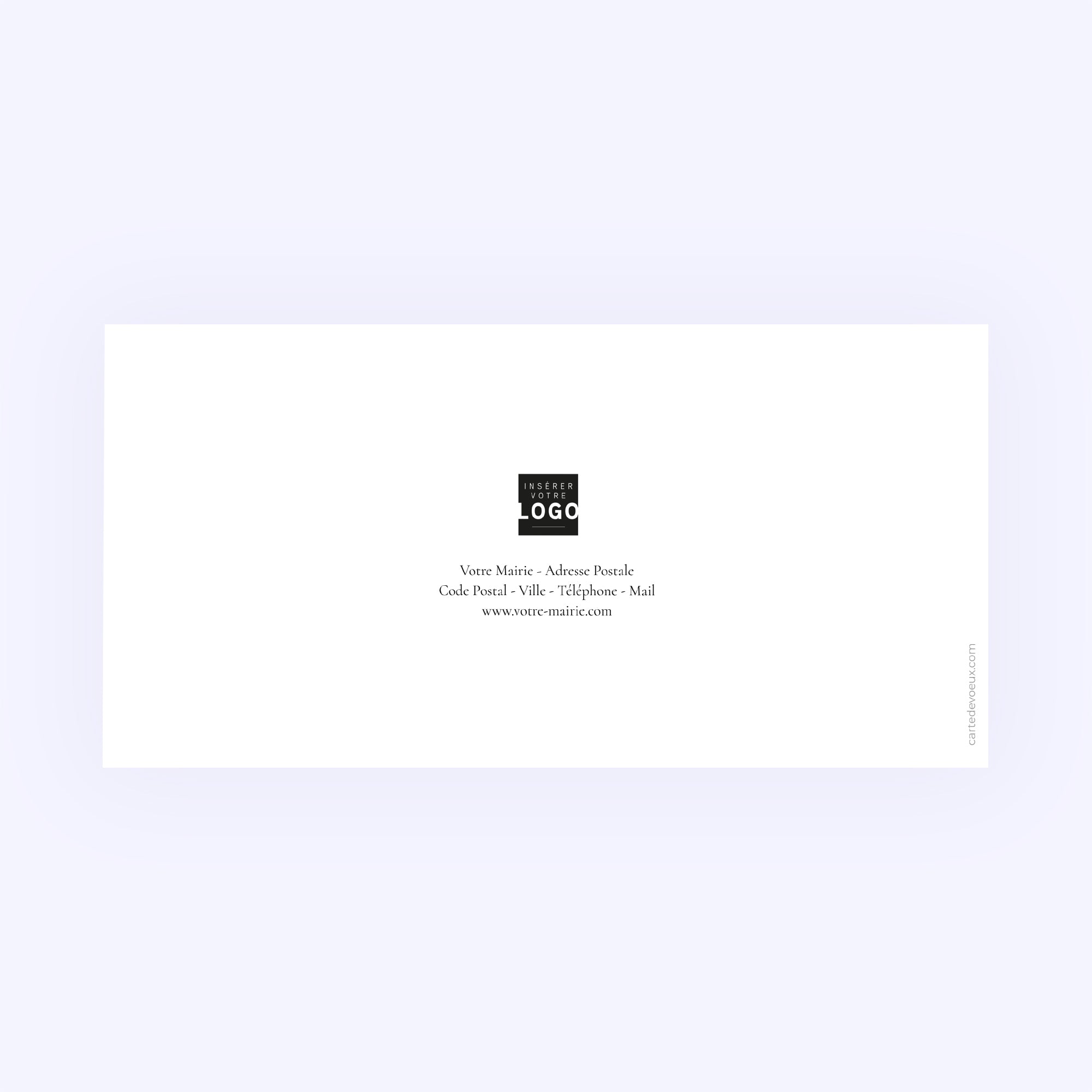 Unis par notre ville | Vœux professionnels • Carte de voeux • Rectangle double photo N° 3