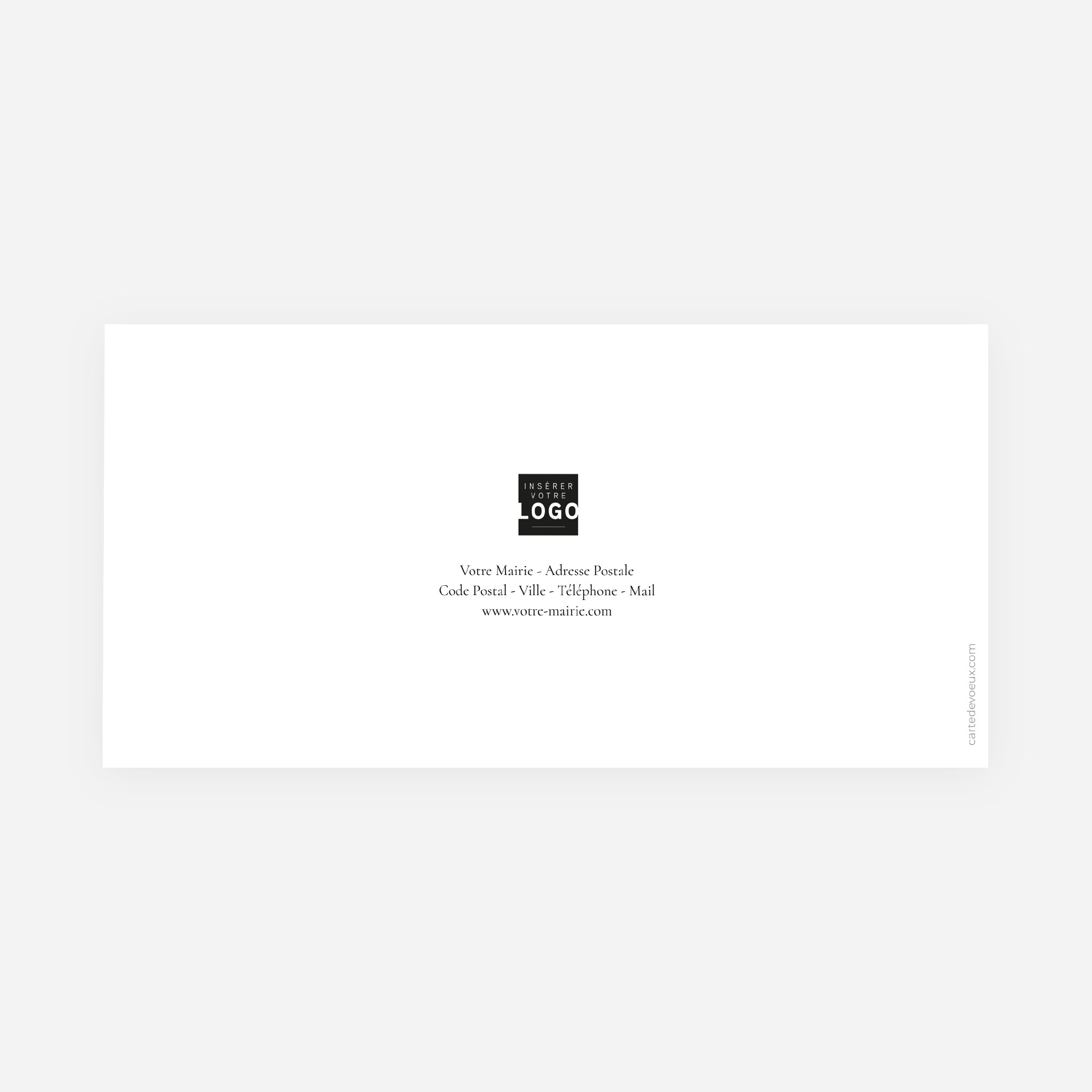 Unis par notre ville | Vœux professionnels • Carte de voeux • Rectangle double photo N° 3