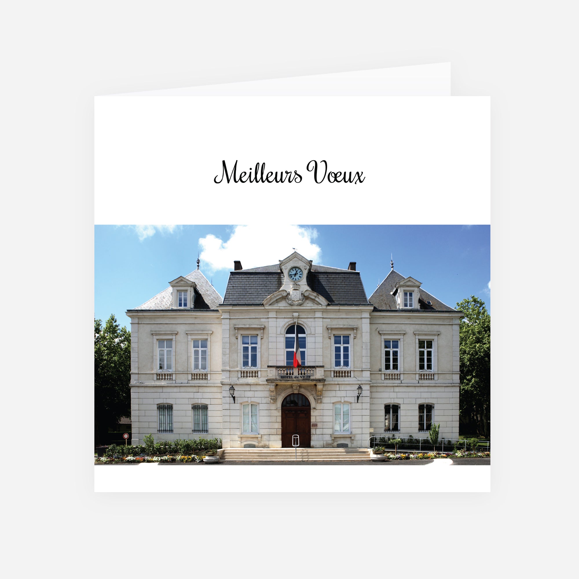 Reflets de notre commune | Vœux professionnels • Carte de voeux • Carré double photo N° 1