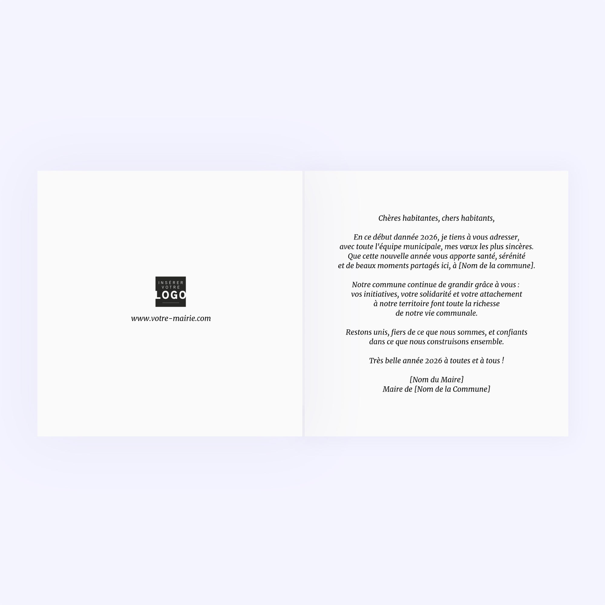 Reflets de notre commune | Vœux professionnels • Carte de voeux • Carré double photo N° 2