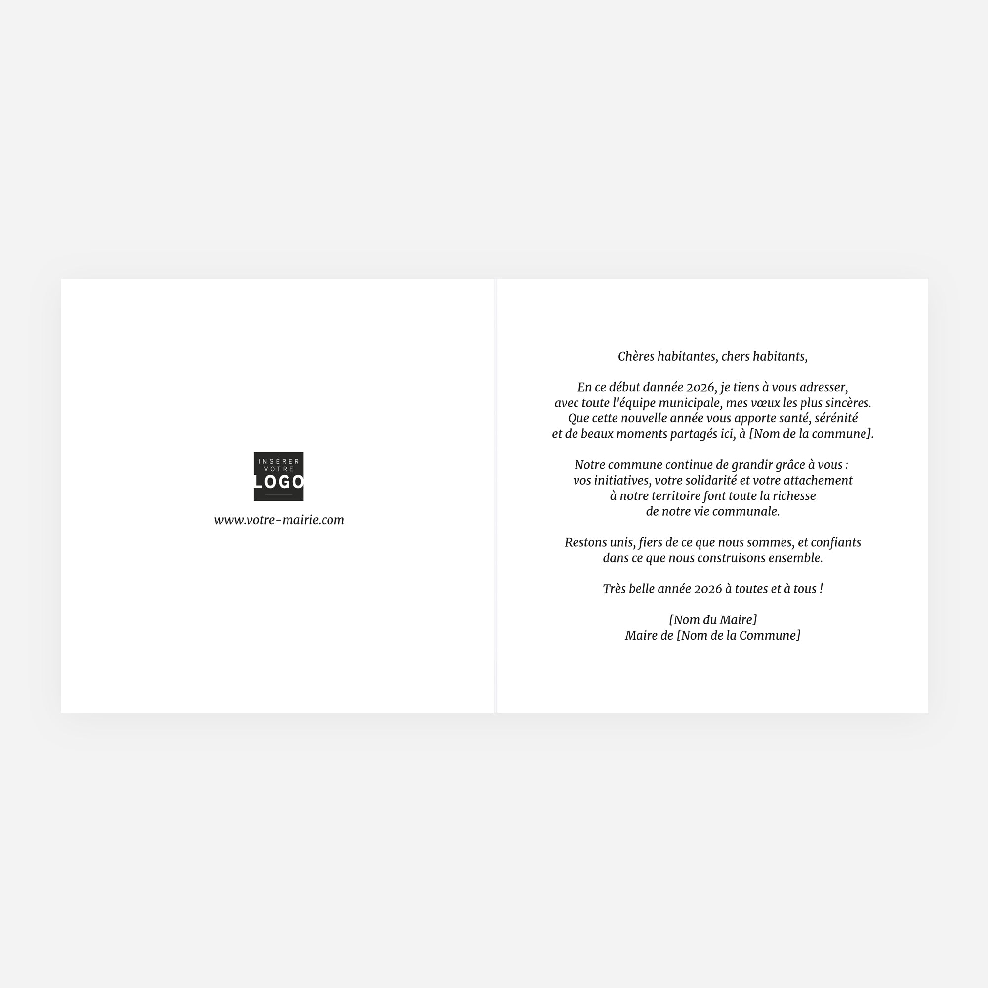 Reflets de notre commune | Vœux professionnels • Carte de voeux • Carré double photo N° 2