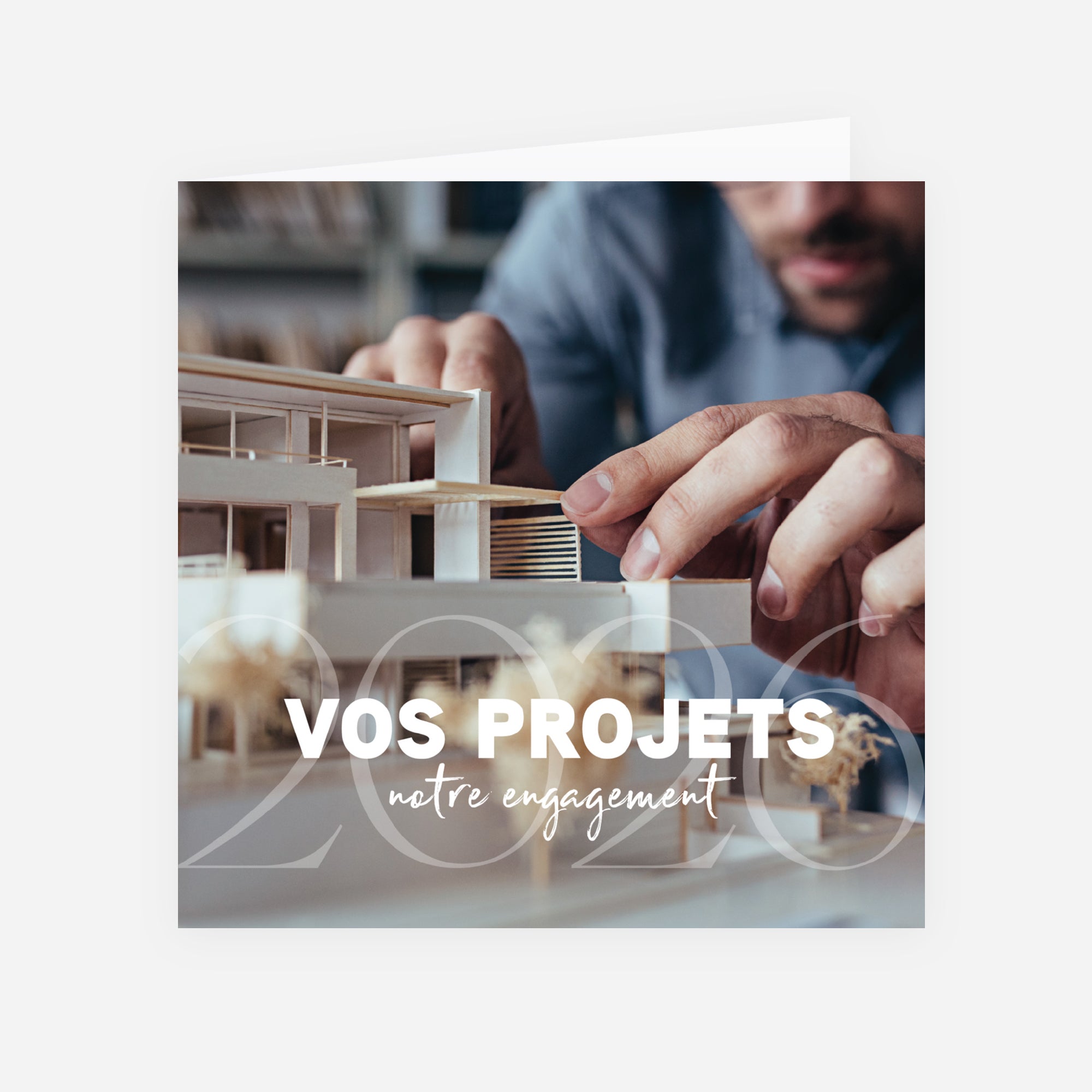 Plans sur l’avenir | Vœux professionnels • Carte de voeux • Carré double photo N° 1