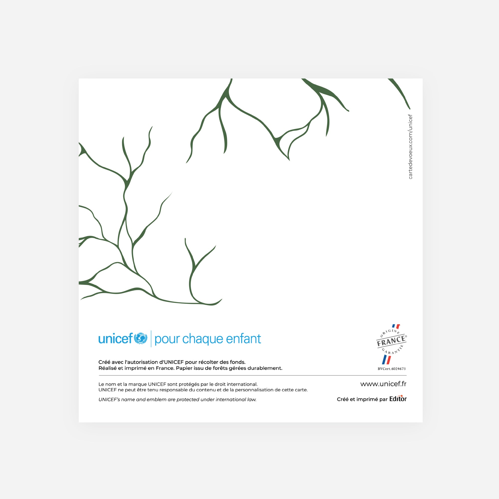Lignes de Vie | Vœux professionnels • Carte de voeux dorure • Carré double photo N° 3