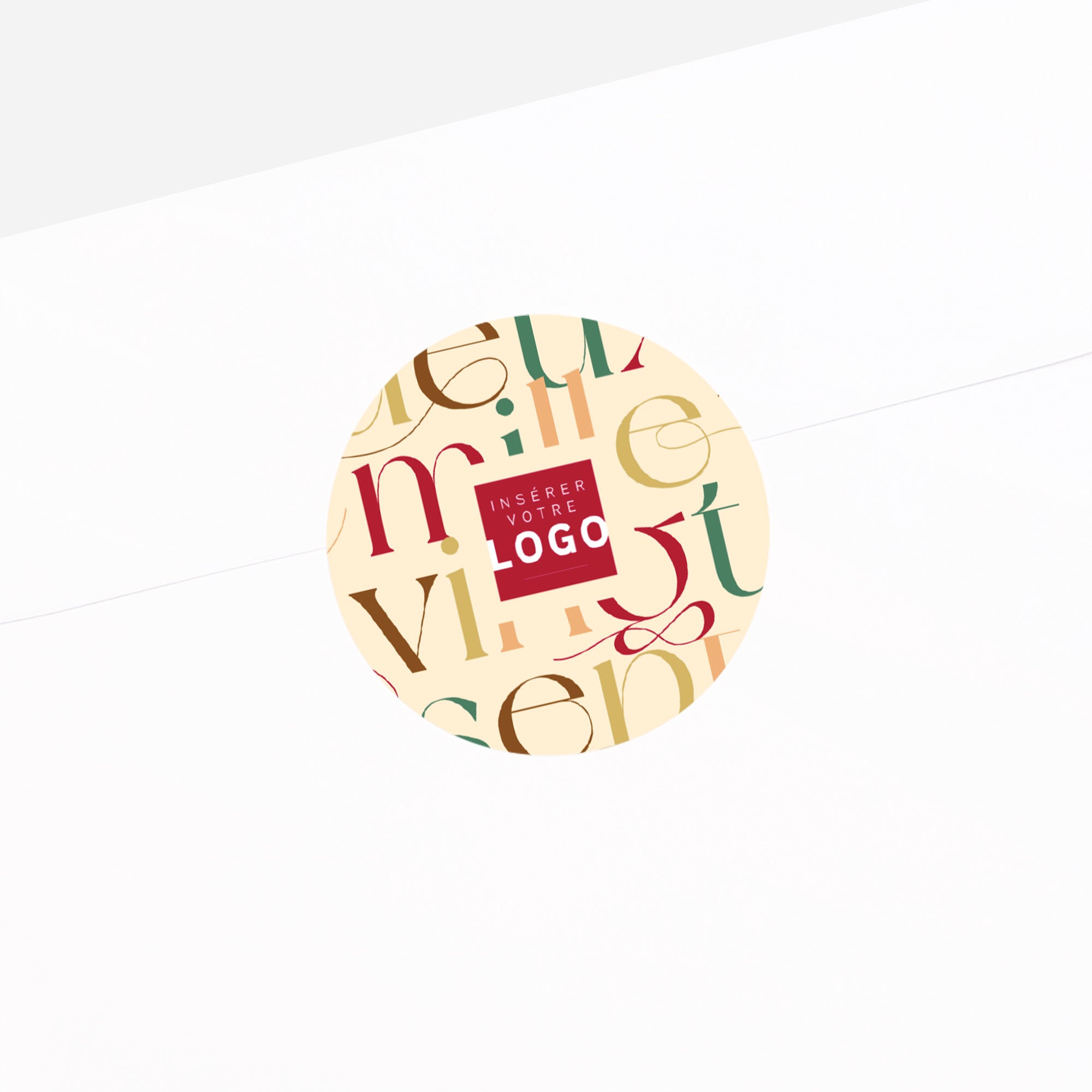 Golden typo | Vœux professionnels • Sticker • Rond photo N° 2