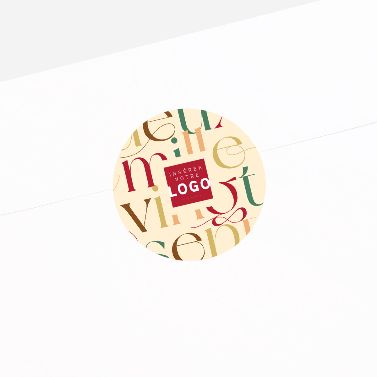 Golden typo | Vœux professionnels • Sticker • Rond photo N° 2