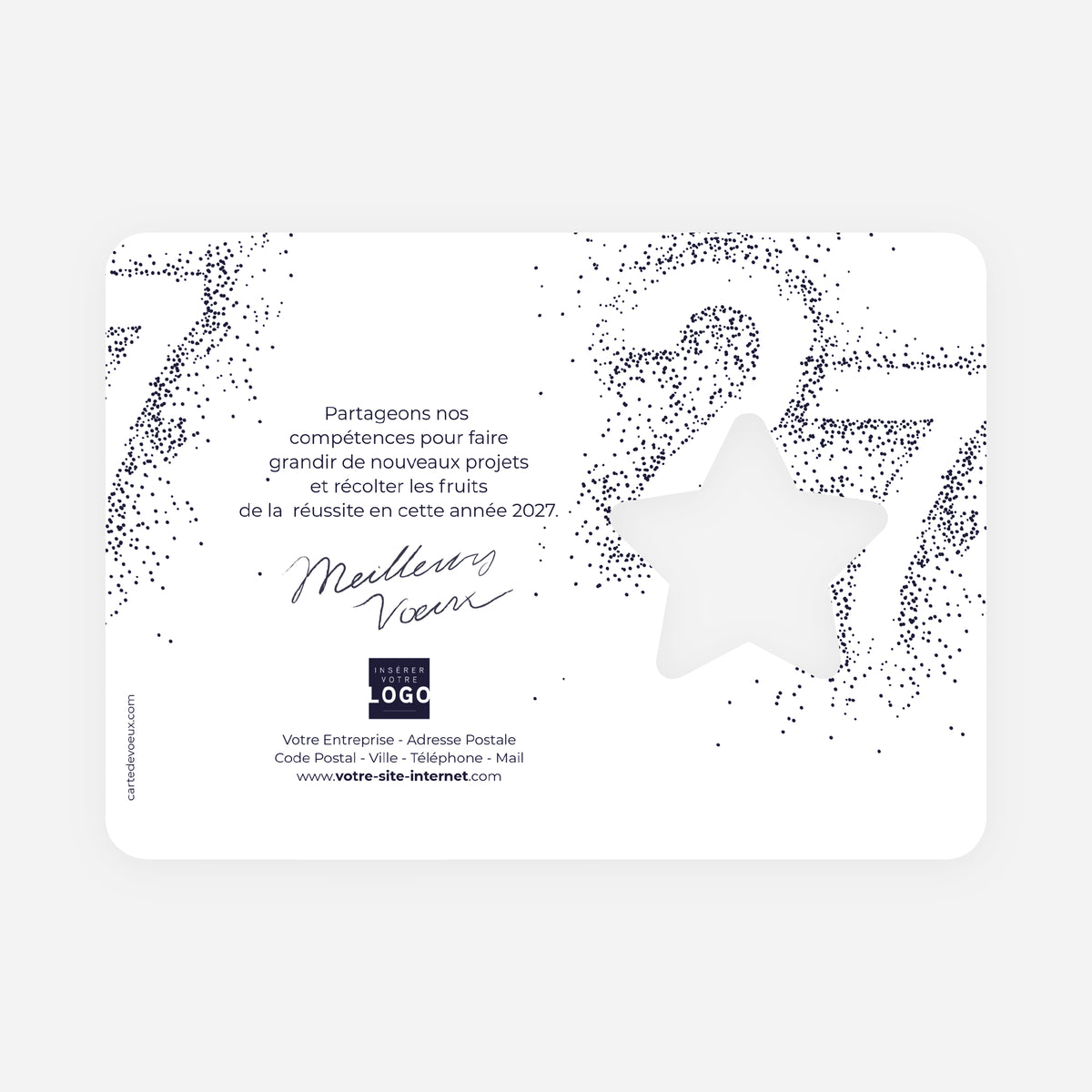 L' Avenir scintille | Vœux professionnels • Carte de voeux dorure • Étoile découpée photo N° 2