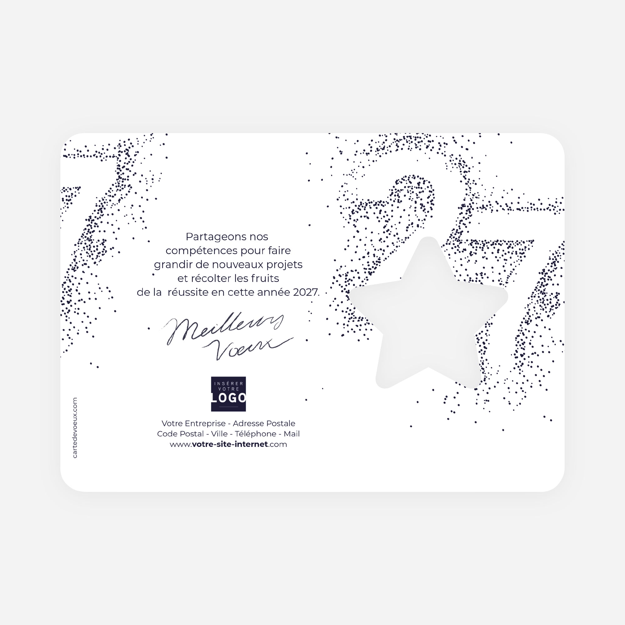 L' Avenir scintille | Vœux professionnels • Carte de voeux dorure • Horizontal étoile photo N° 2