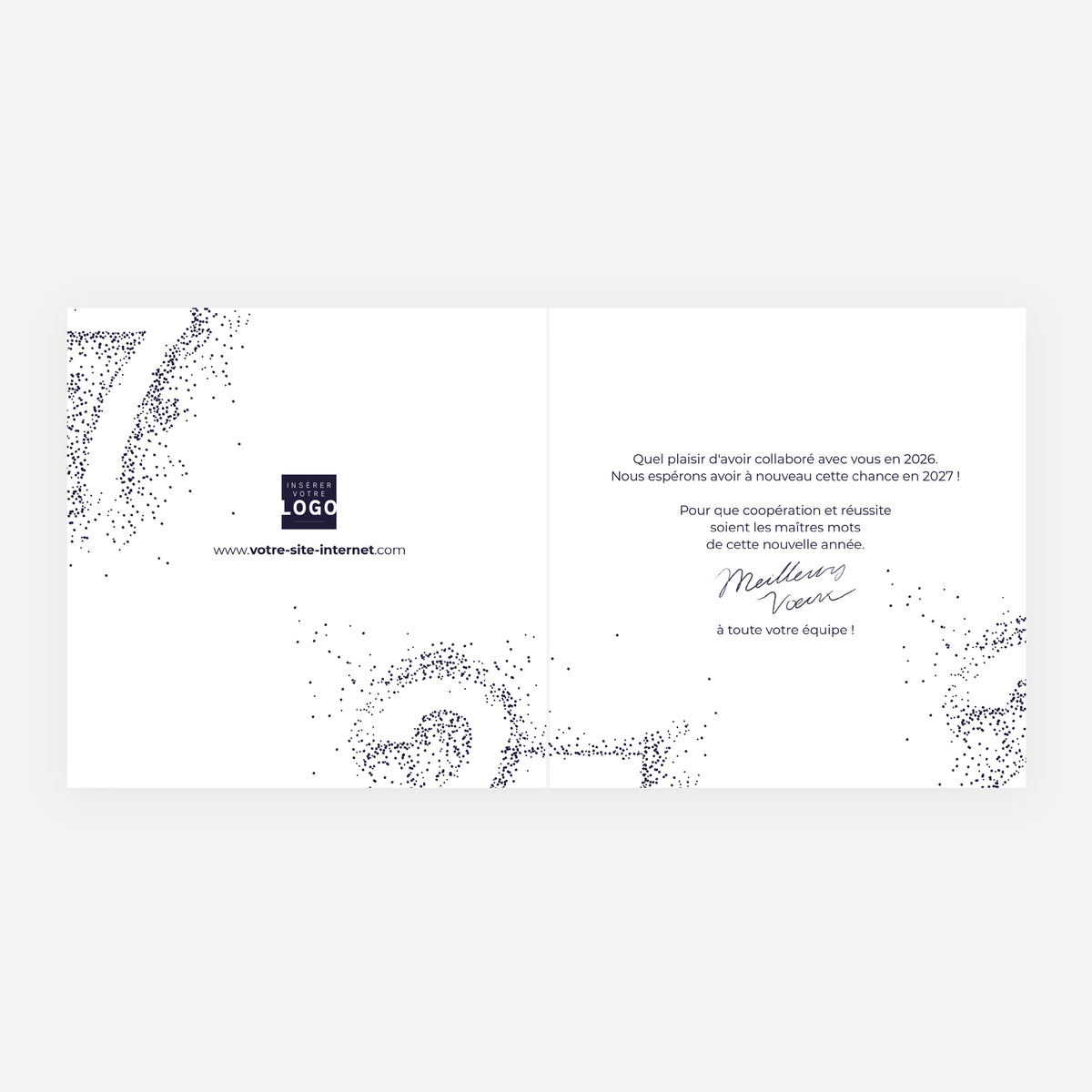 L' Avenir scintille | Vœux professionnels • Carte de voeux dorure • Carrée pliable photo N° 2