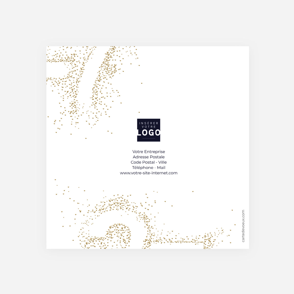L' Avenir scintille | Vœux professionnels • Carte de voeux dorure • Carrée pliable photo N° 3