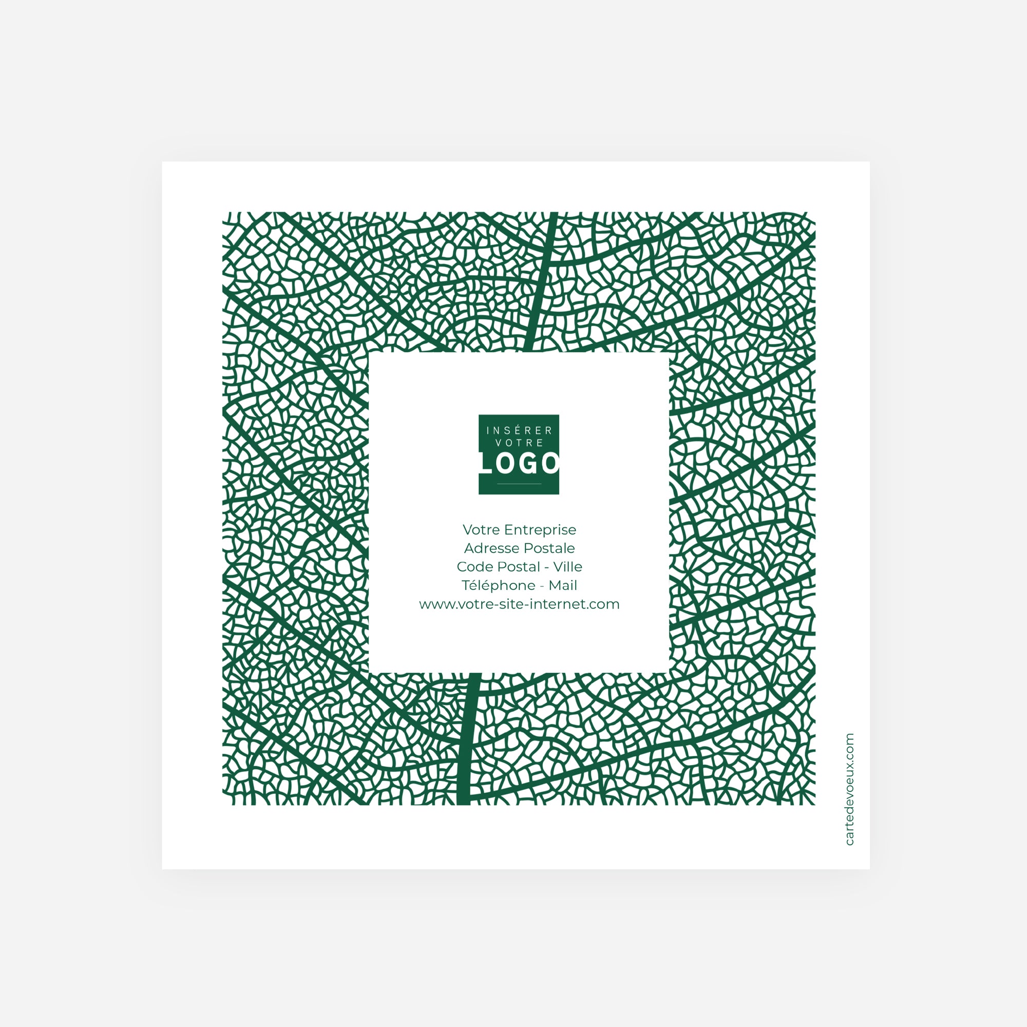 Chlorophylle | Vœux professionnels • Carte de voeux dorure • Carré double photo N° 3