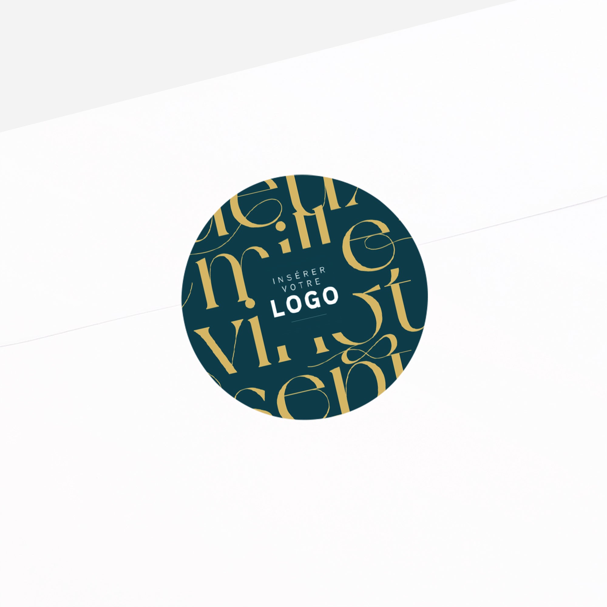 Full golden typo | Vœux professionnels • Sticker • Rond photo N° 2
