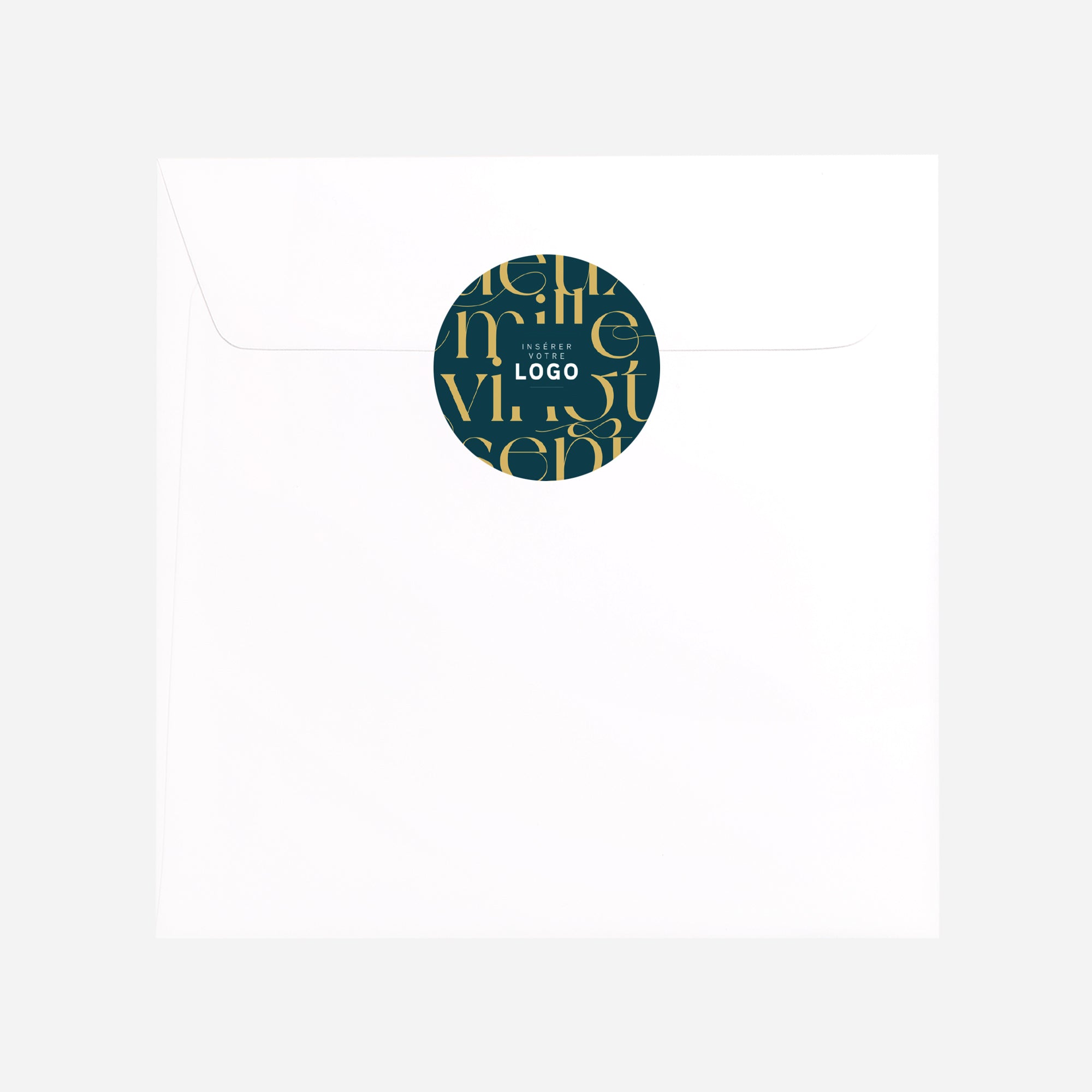 Full golden typo | Vœux professionnels • Sticker • Rond photo N° 3