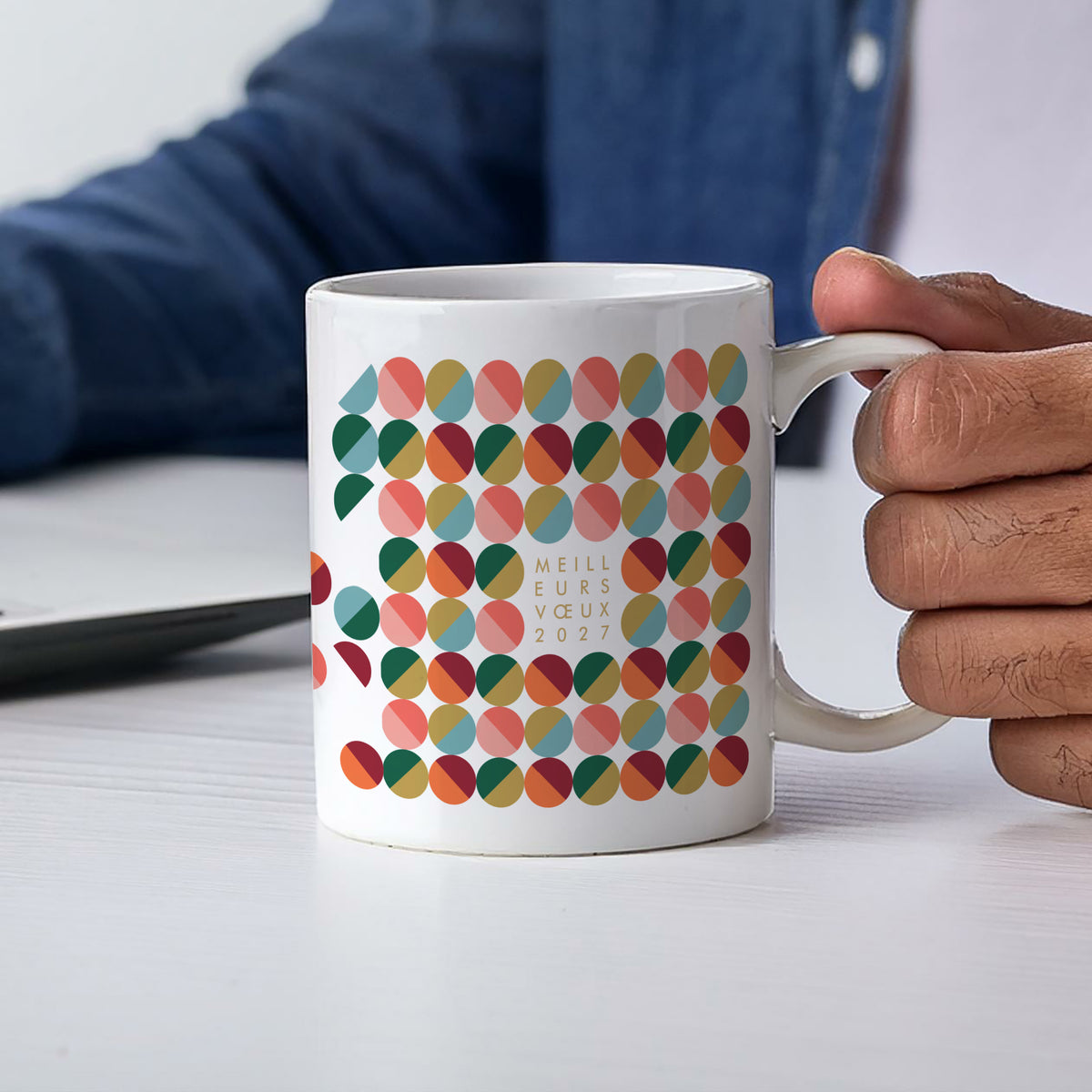 Pop dots | Cadeau entreprise • Mug • Blanc photo N° 2