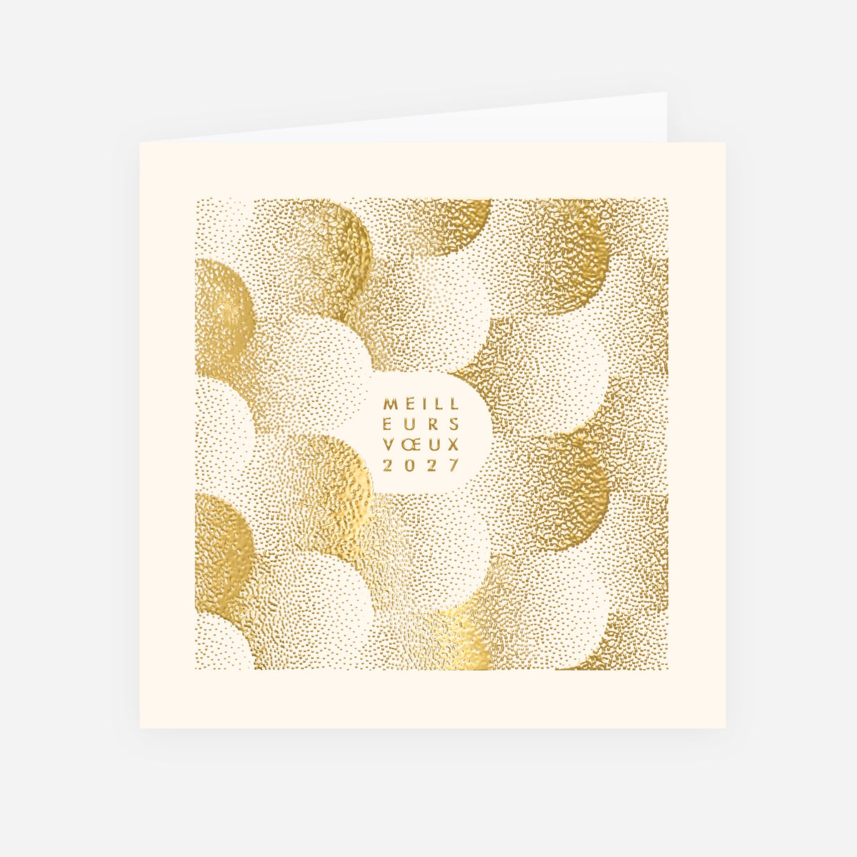 Golden Dust | Vœux professionnels • Carte de voeux dorure • Carrée pliable photo N° 1
