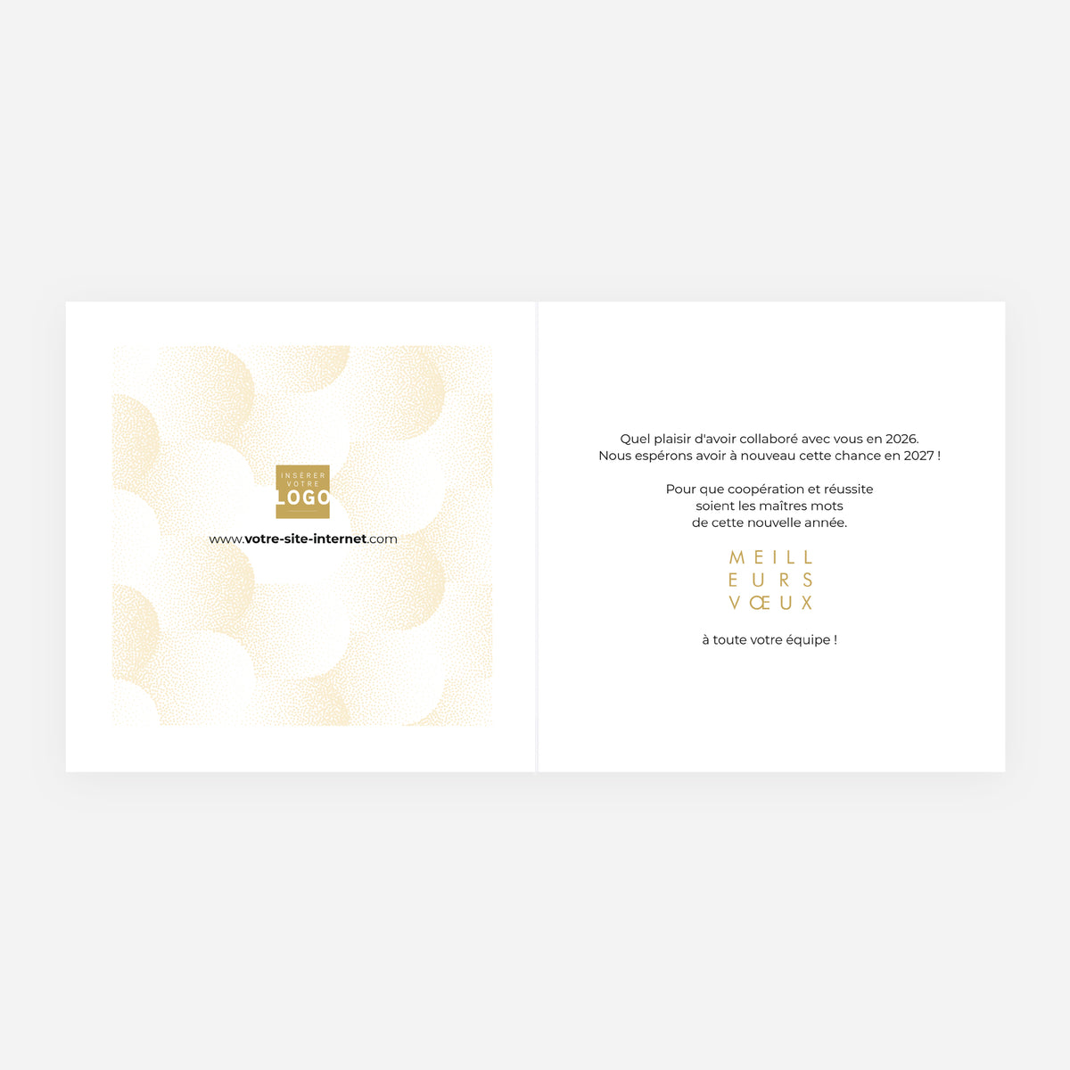 Golden Dust | Vœux professionnels • Carte de voeux dorure • Carrée pliable photo N° 2