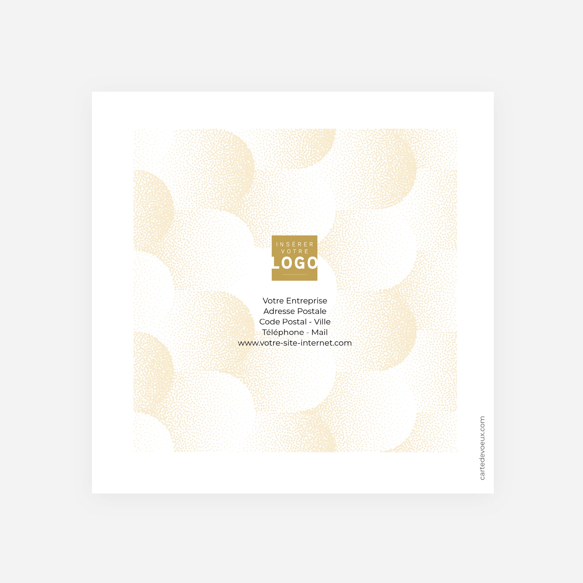 Golden Dust | Vœux professionnels • Carte de voeux dorure • Carré double photo N° 3