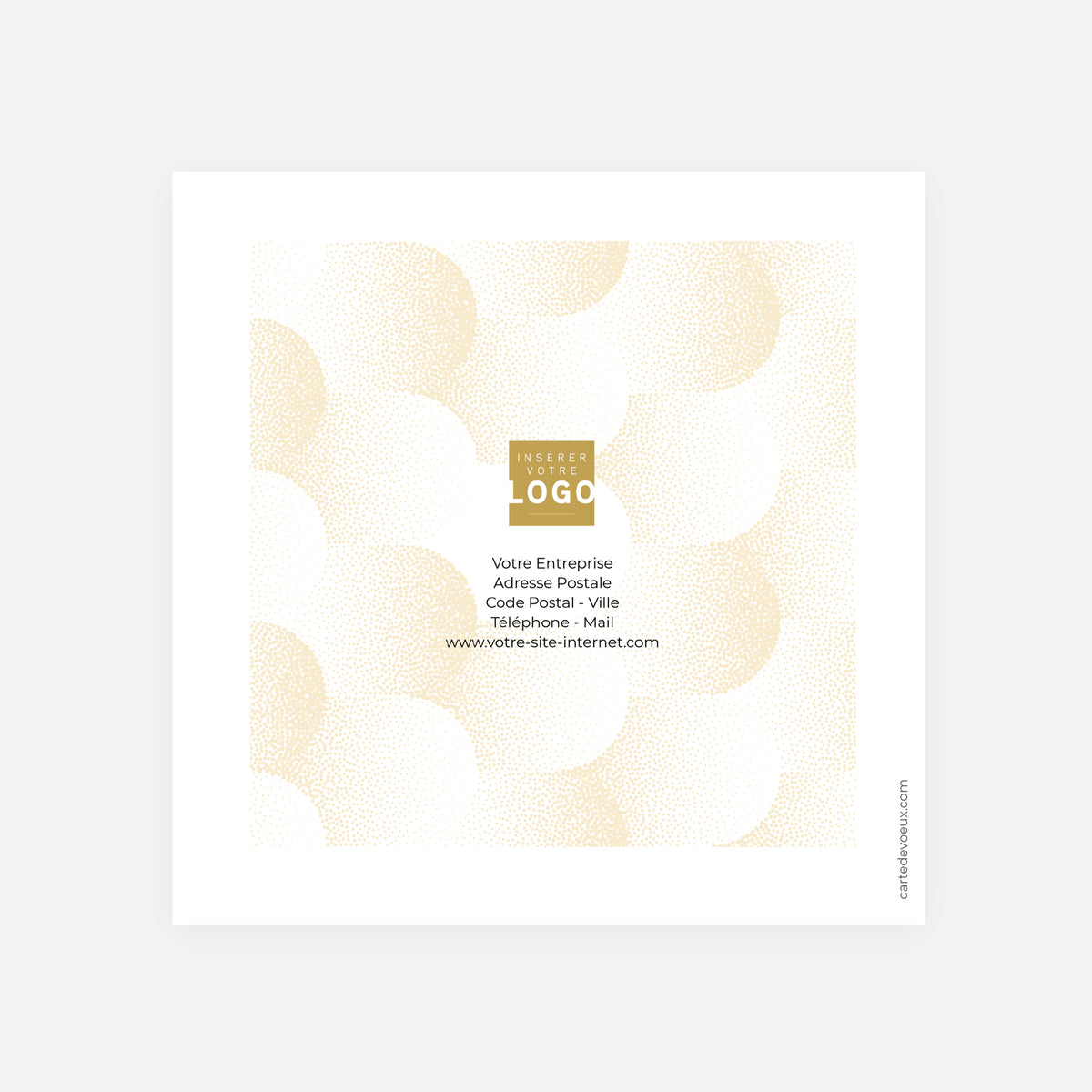 Golden Dust | Vœux professionnels • Carte de voeux dorure • Carrée pliable photo N° 3