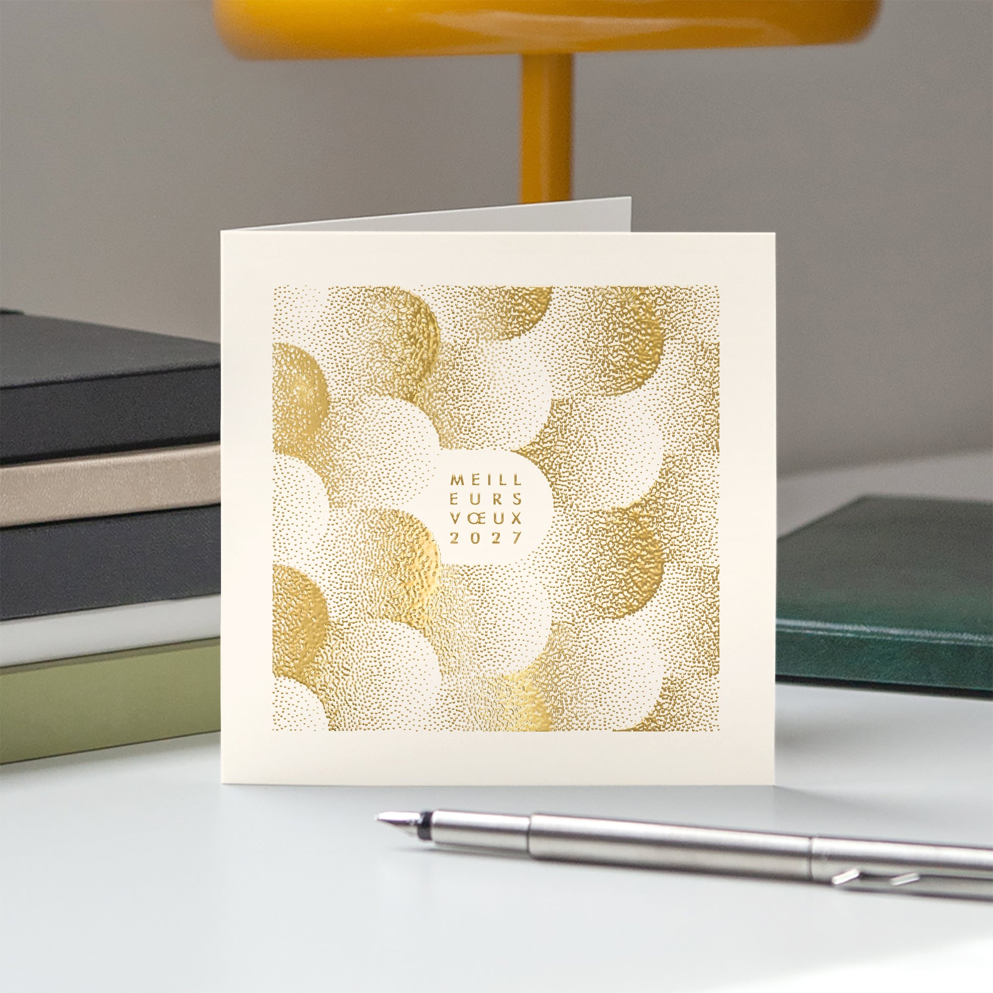 Golden Dust | Vœux professionnels • Carte de voeux dorure • Carré double photo N° 5