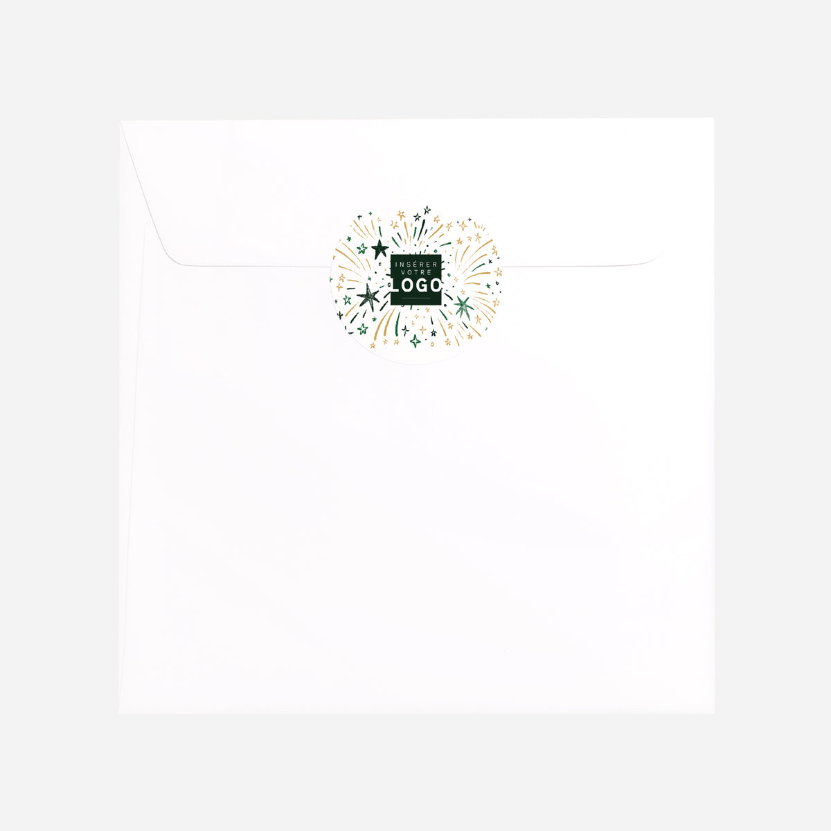 Feu d'étoiles d'or | Vœux professionnels • Sticker • Rond photo N° 3