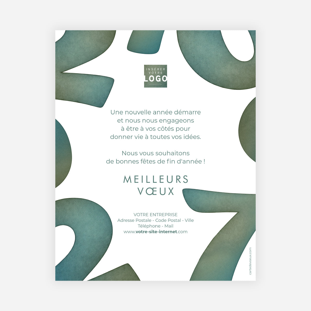 Céladon | Vœux professionnels • Carte virtuelle • eCard Image photo N° 1