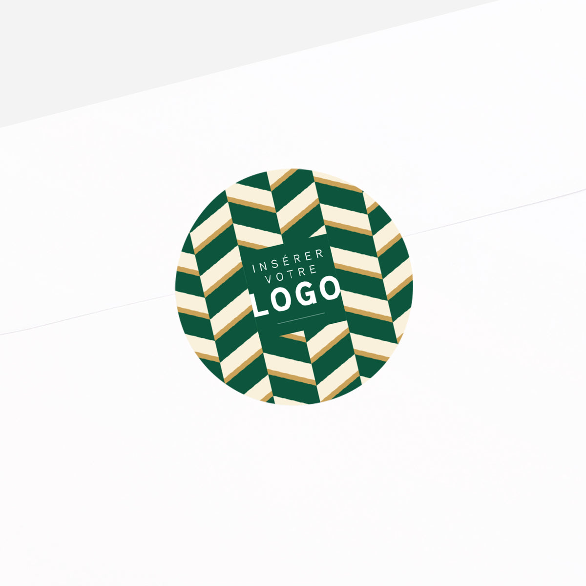 Chevron Émeraude | Vœux professionnels • Sticker • Rond photo N° 2